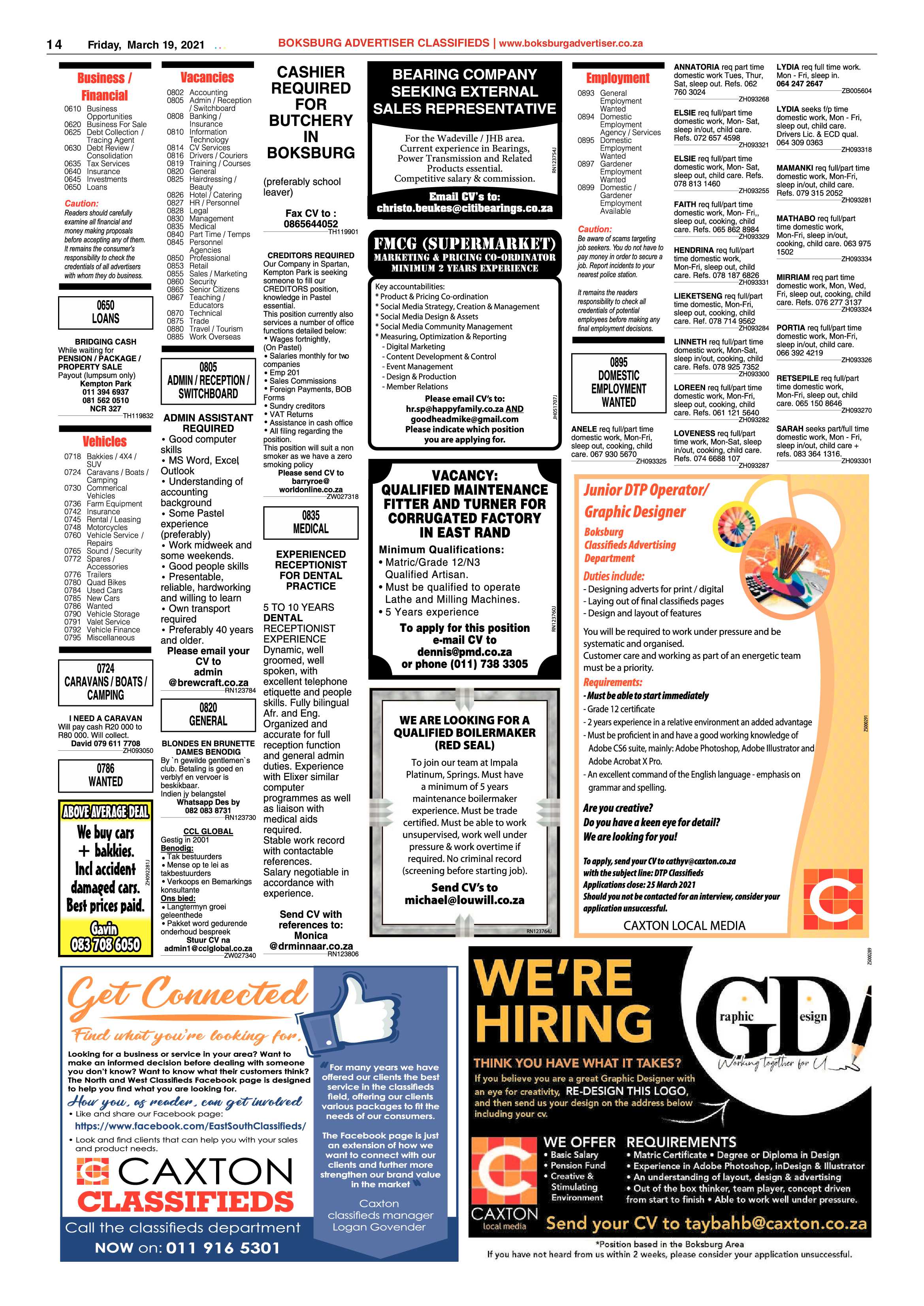 Boksburg Advertiser 16 March 2021 page 14