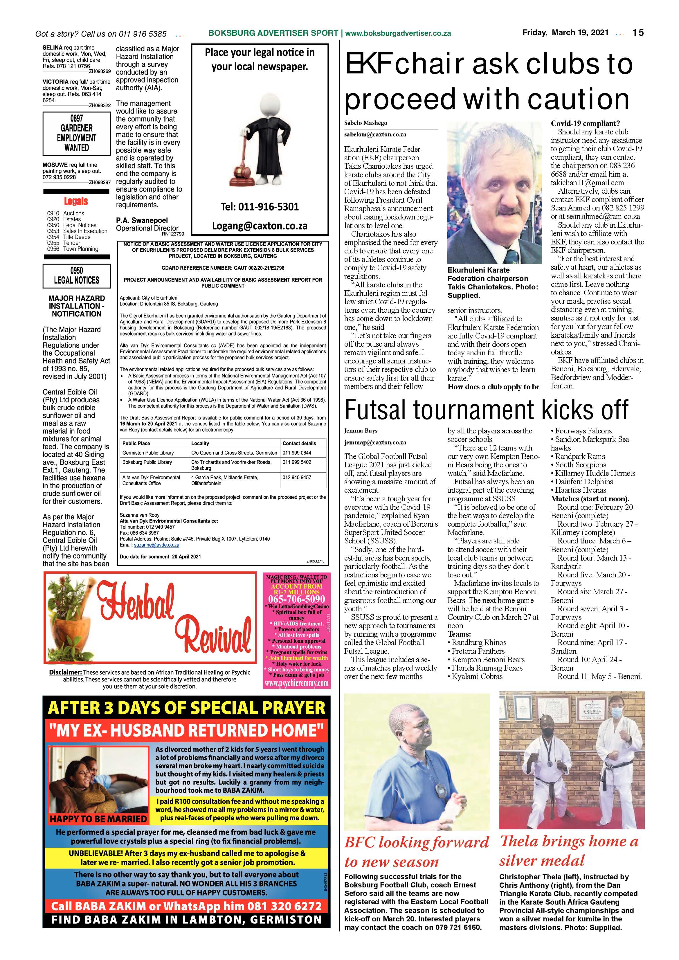 Boksburg Advertiser 16 March 2021 page 15