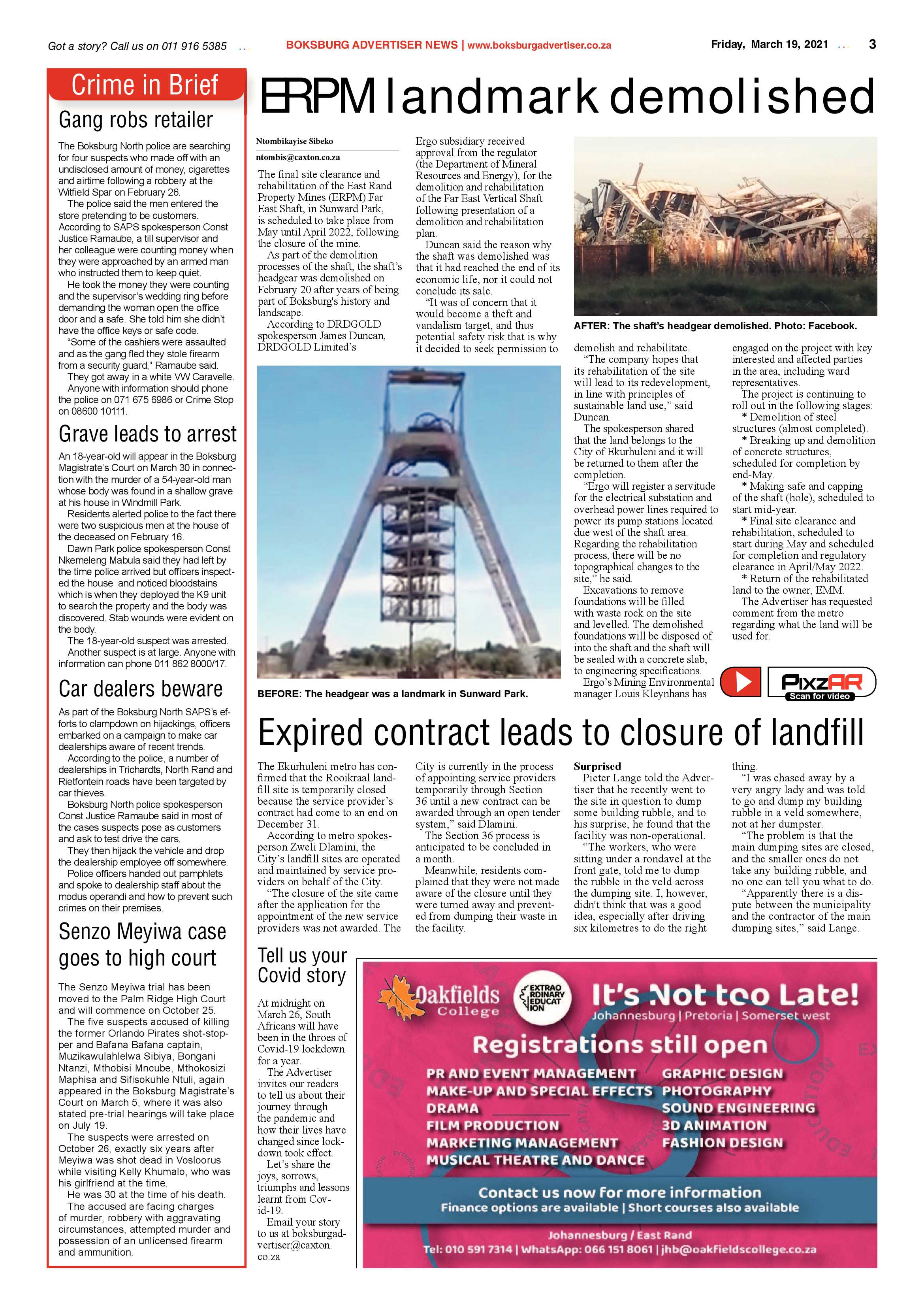 Boksburg Advertiser 16 March 2021 page 3
