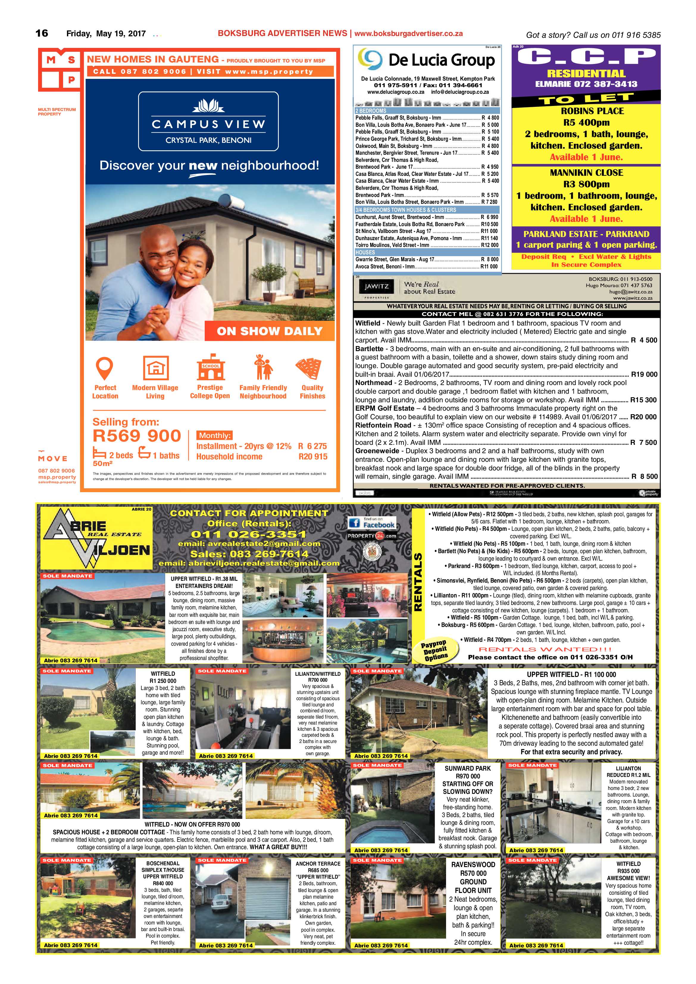 Boksburg Advertiser 16 May 2017 page 16