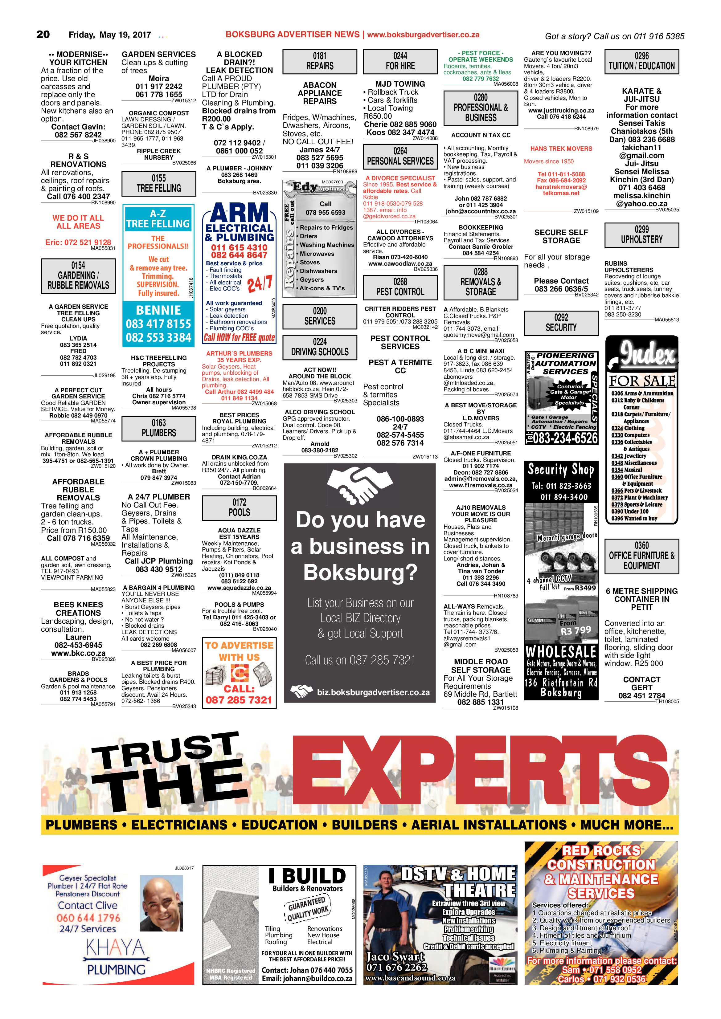 Boksburg Advertiser 16 May 2017 page 20