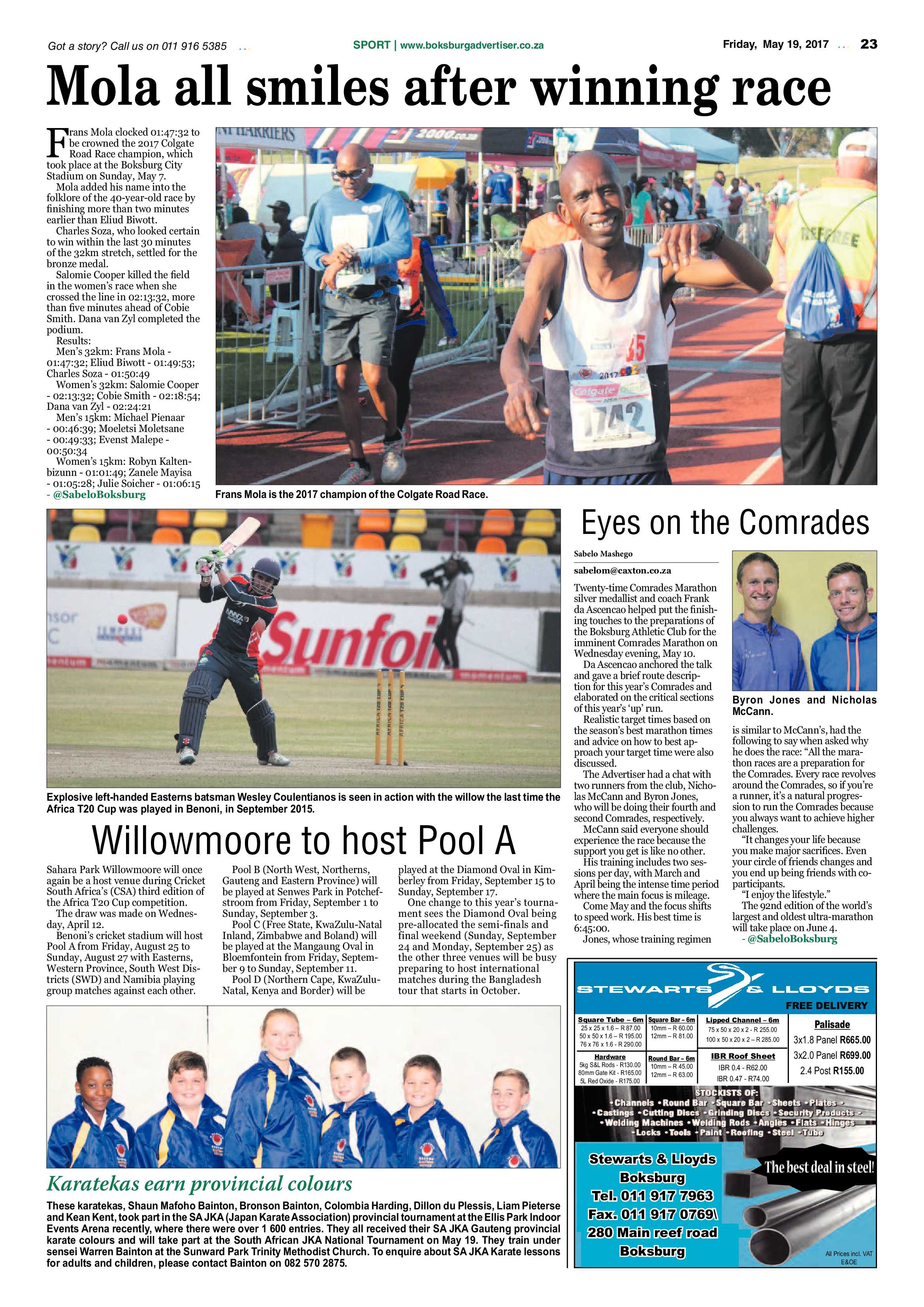 Boksburg Advertiser 16 May 2017 page 23