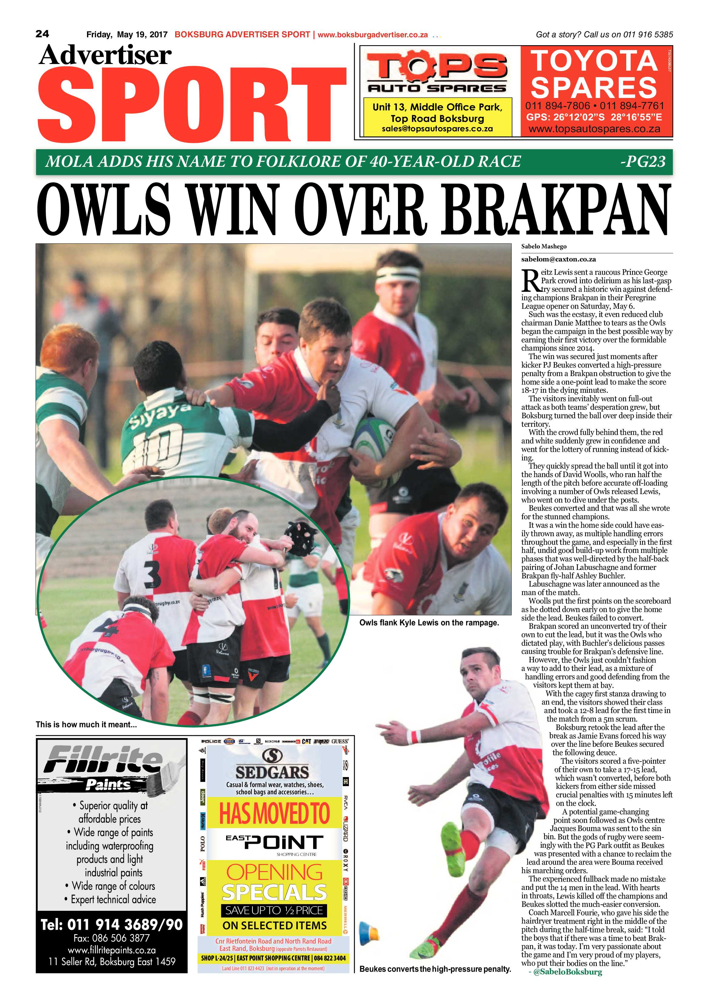 Boksburg Advertiser 16 May 2017 page 24