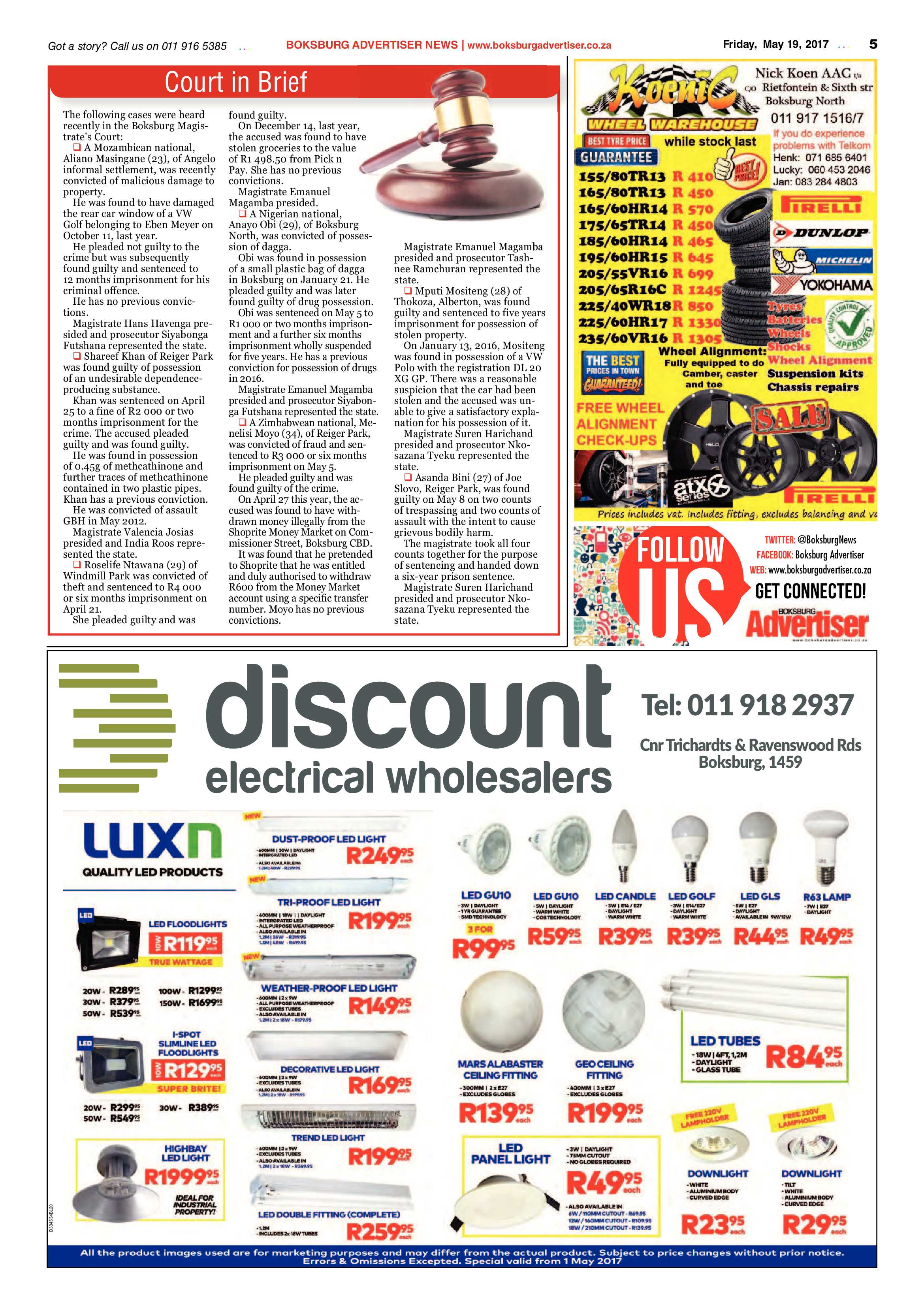 Boksburg Advertiser 16 May 2017 page 5