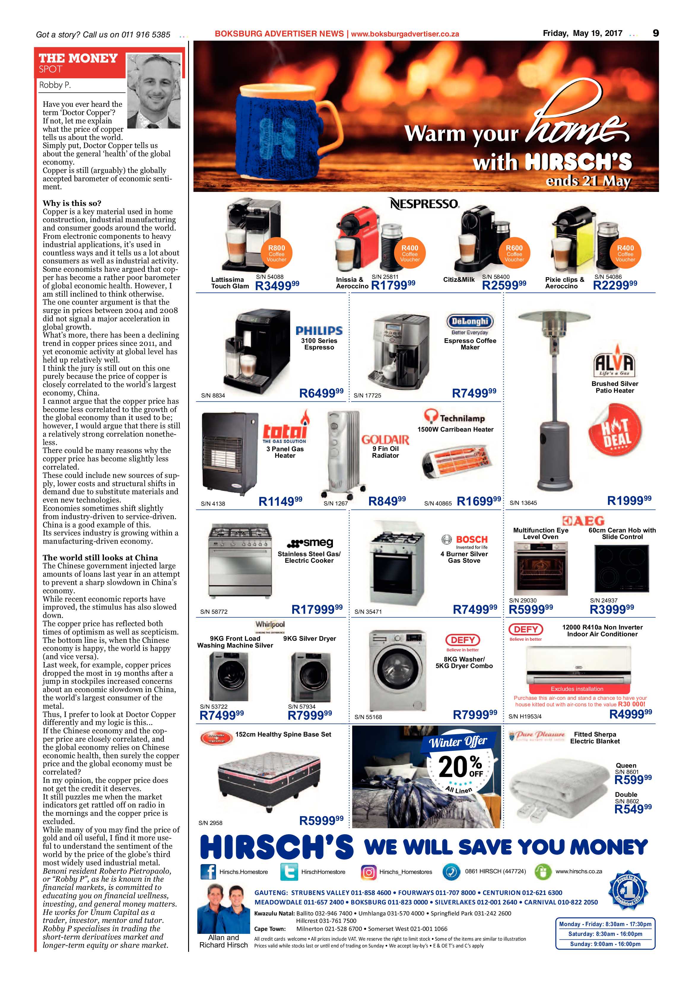 Boksburg Advertiser 16 May 2017 page 9