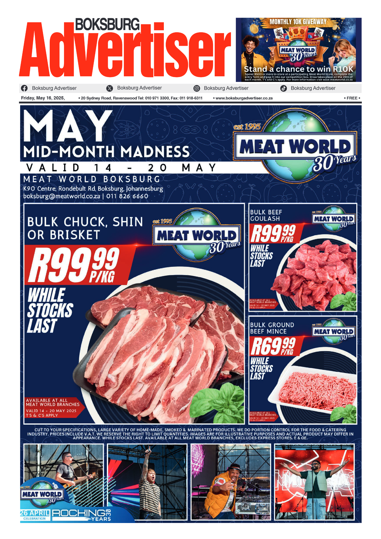 Boksburg Advertiser 16 May 2025 page 1