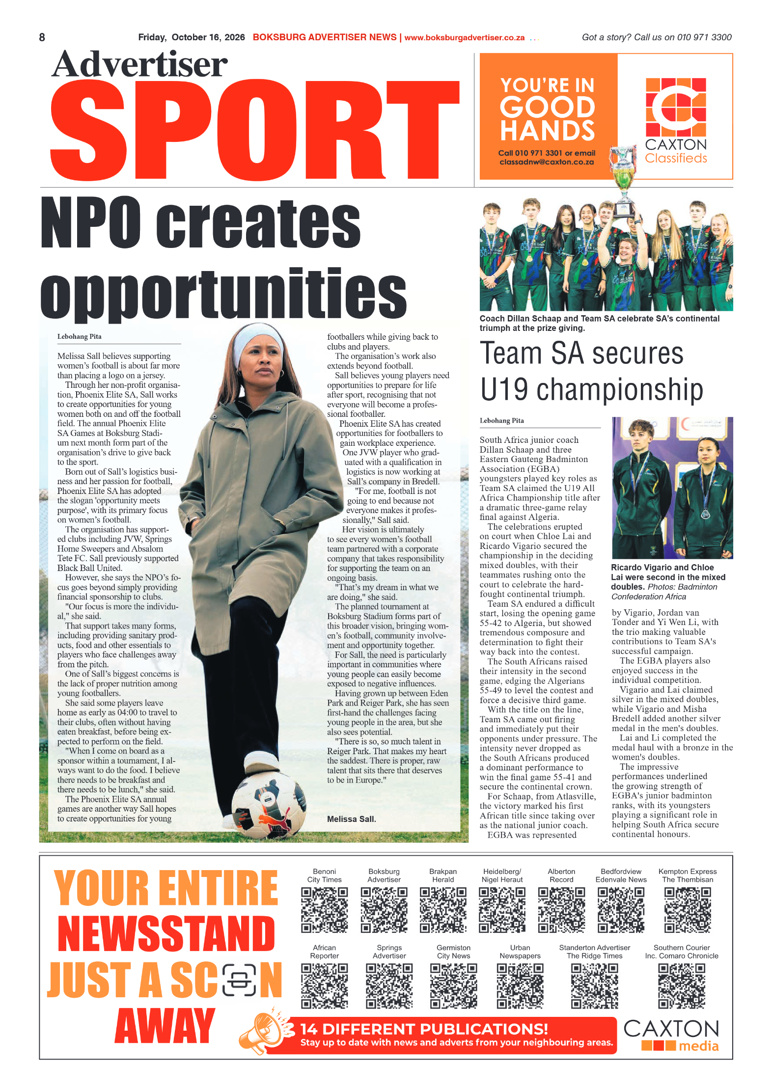 Boksburg Advertiser 16 October 2026 page 8