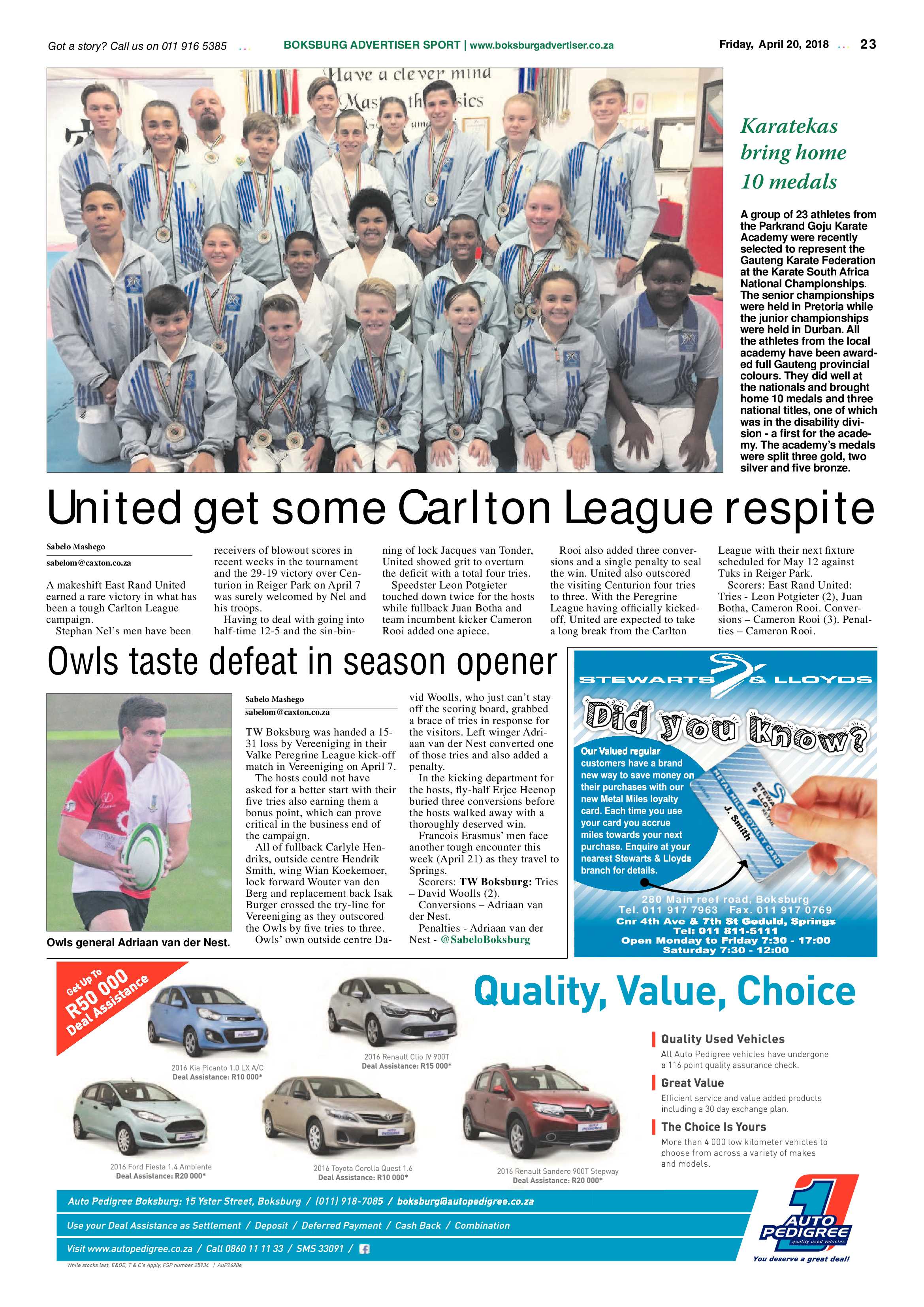Boksburg Advertiser 17 April 2018 page 23