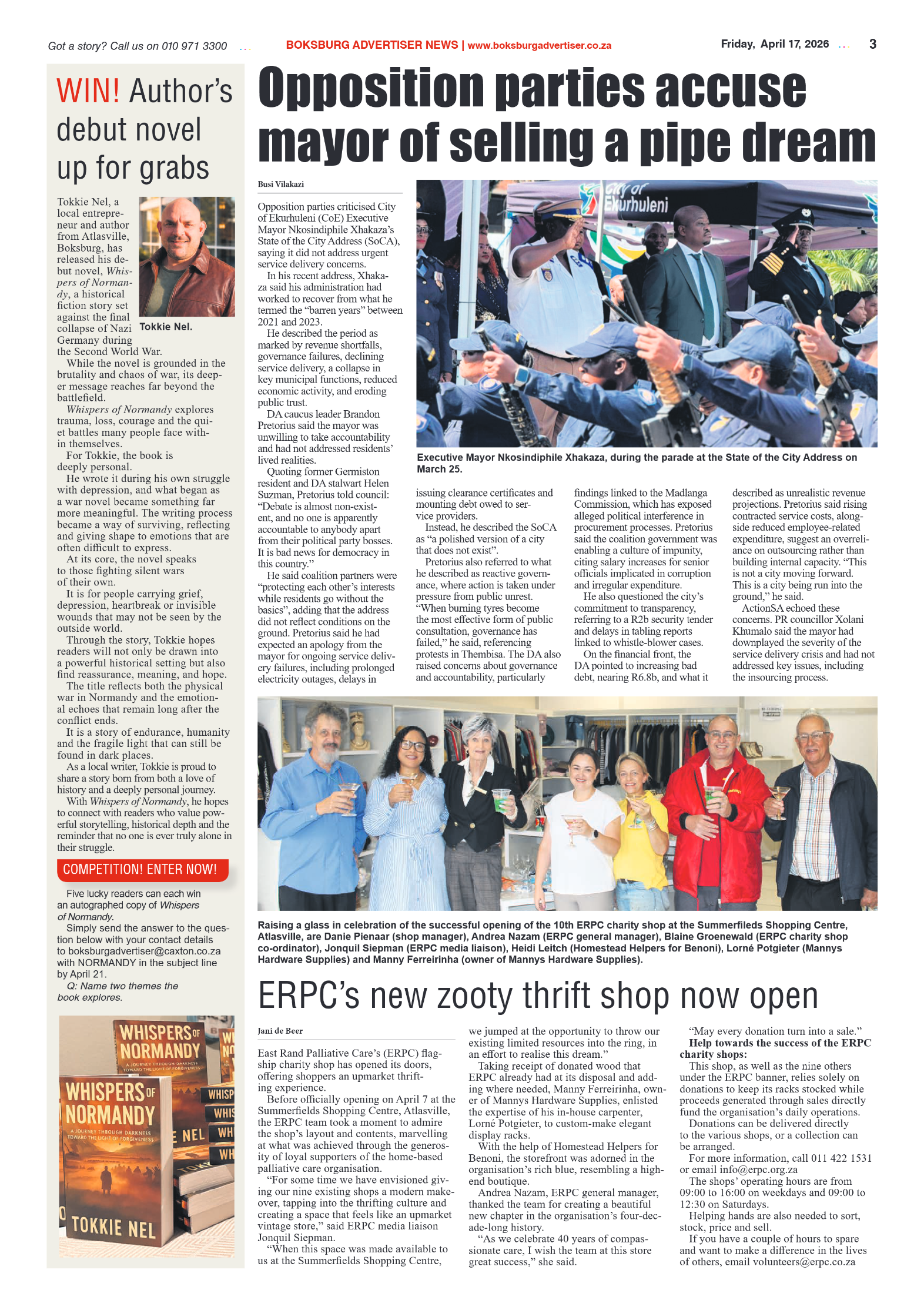 Boksburg Advertiser 17 April 2026 page 3