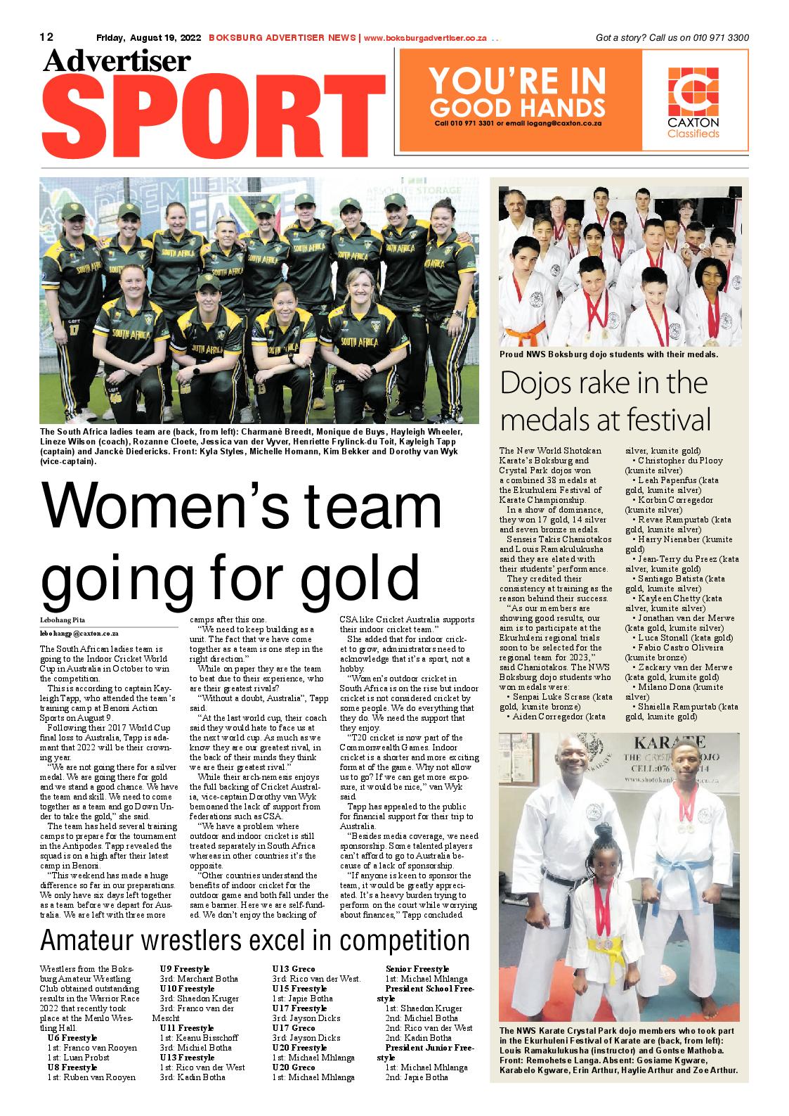 Boksburg Advertiser 17 August 2022 page 12