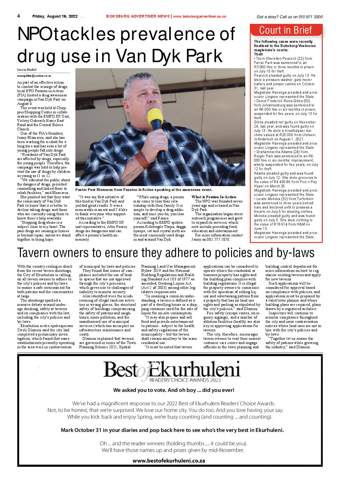 Boksburg Advertiser 17 August 2022 page 4