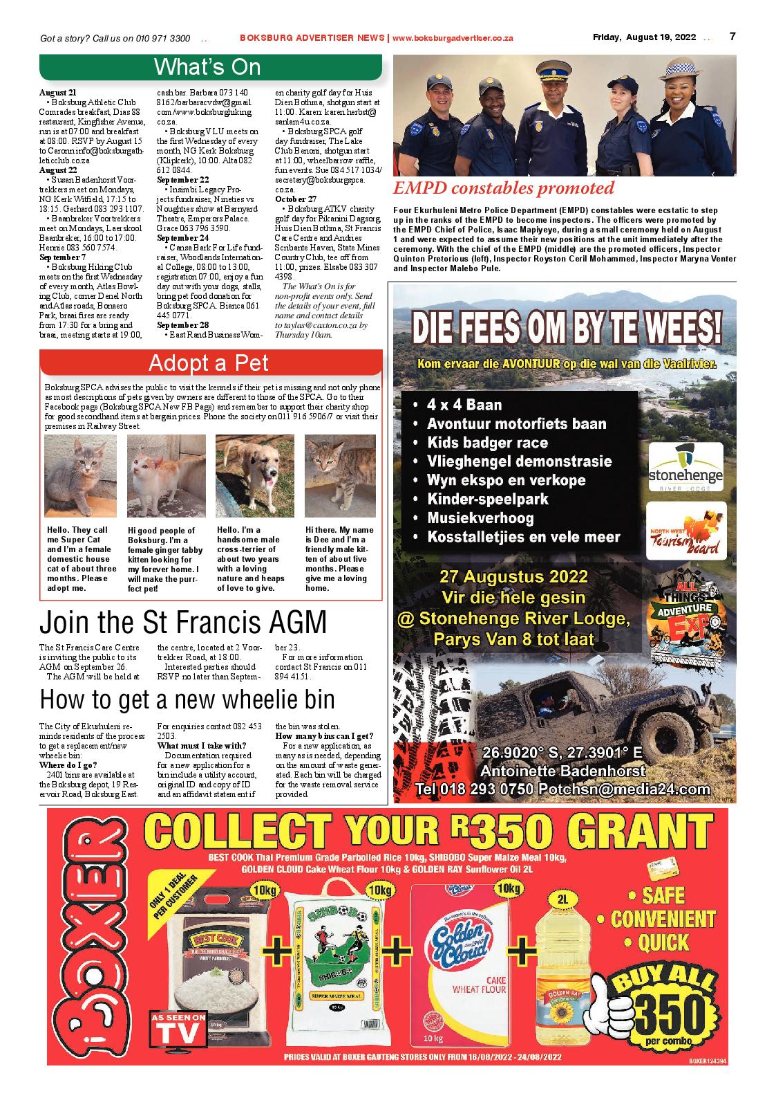 Boksburg Advertiser 17 August 2022 page 7