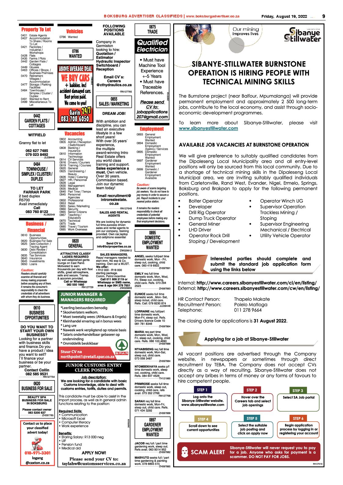 Boksburg Advertiser 17 August 2022 page 9