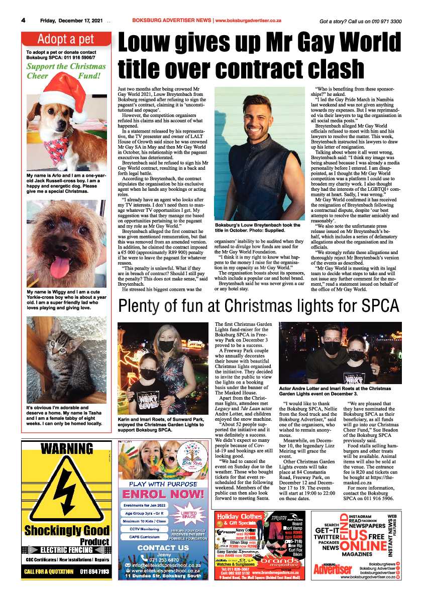 Boksburg Advertiser 17 December 2021 page 6