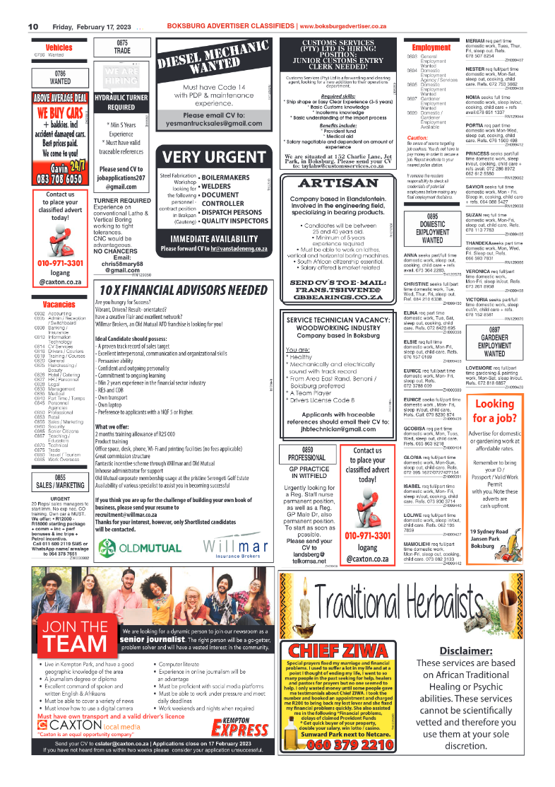 Boksburg Advertiser 17 February 2023 page 10
