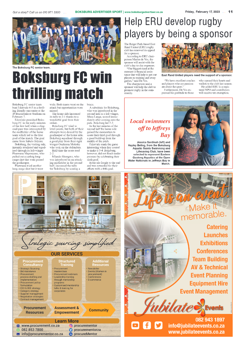 Boksburg Advertiser 17 February 2023 page 11