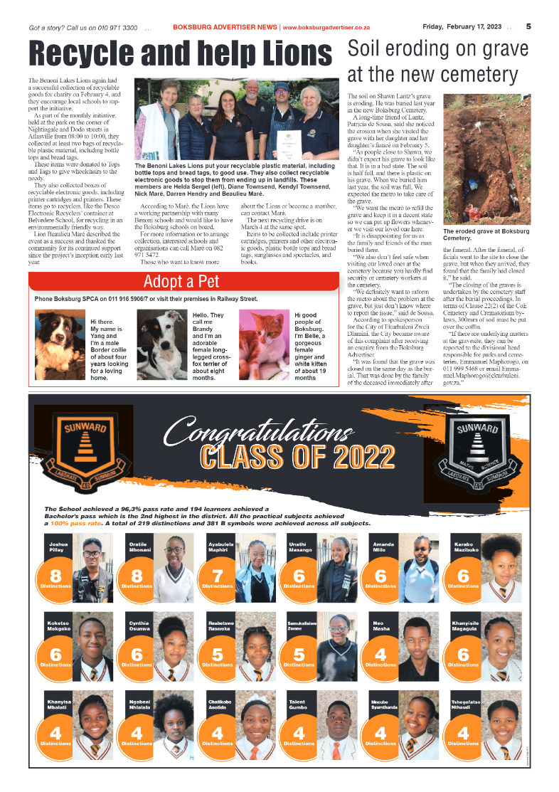 Boksburg Advertiser 17 February 2023 page 5