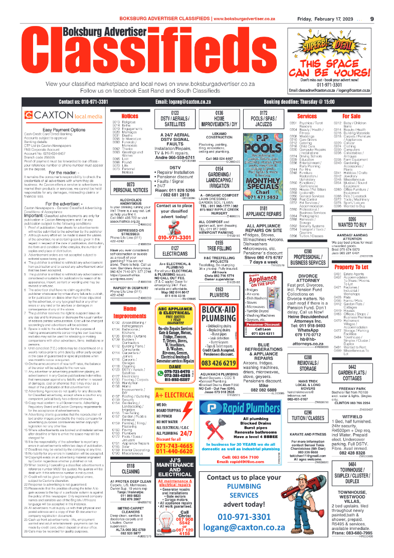 Boksburg Advertiser 17 February 2023 page 9