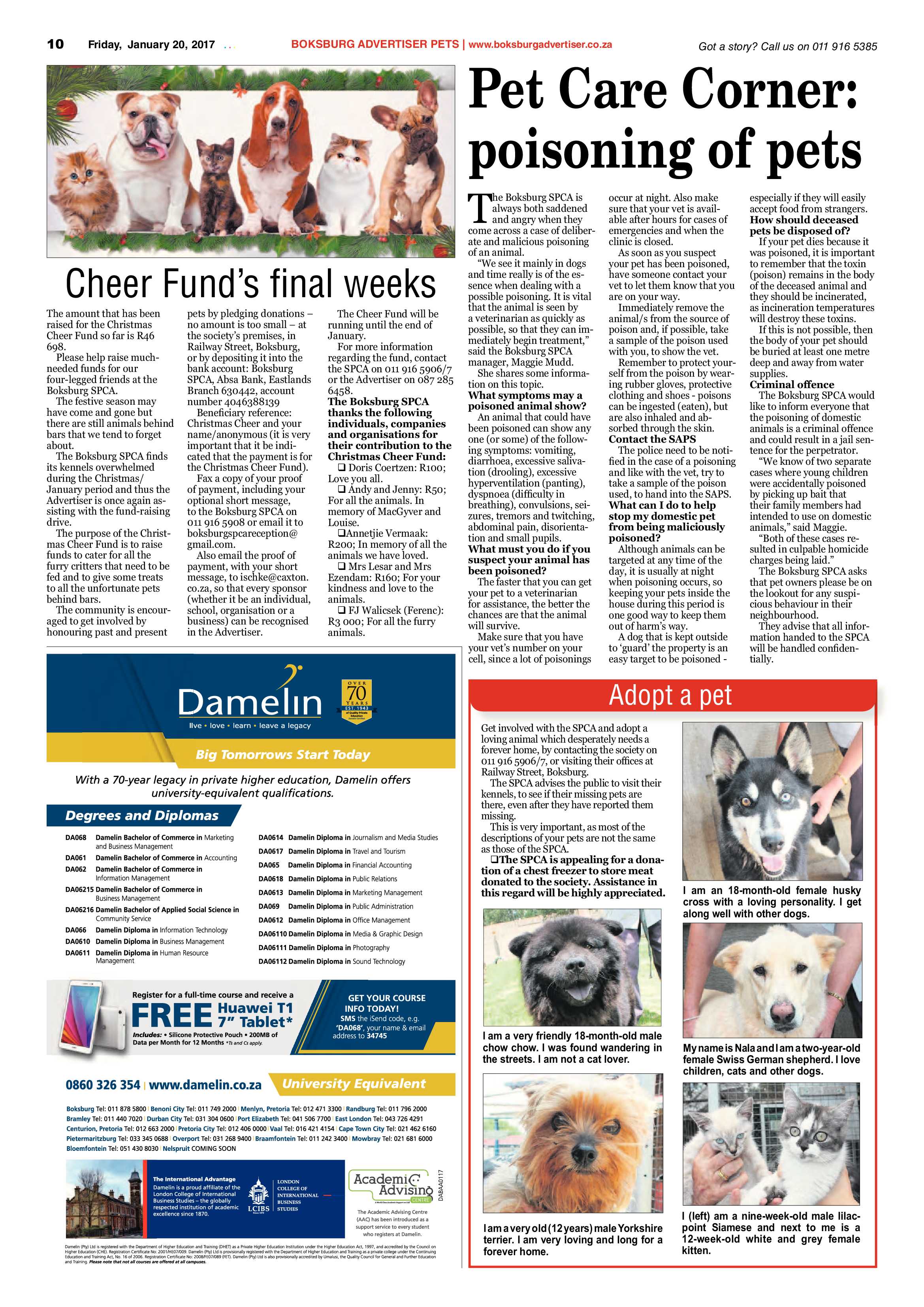Boksburg Advertiser 17 January 2017 page 10
