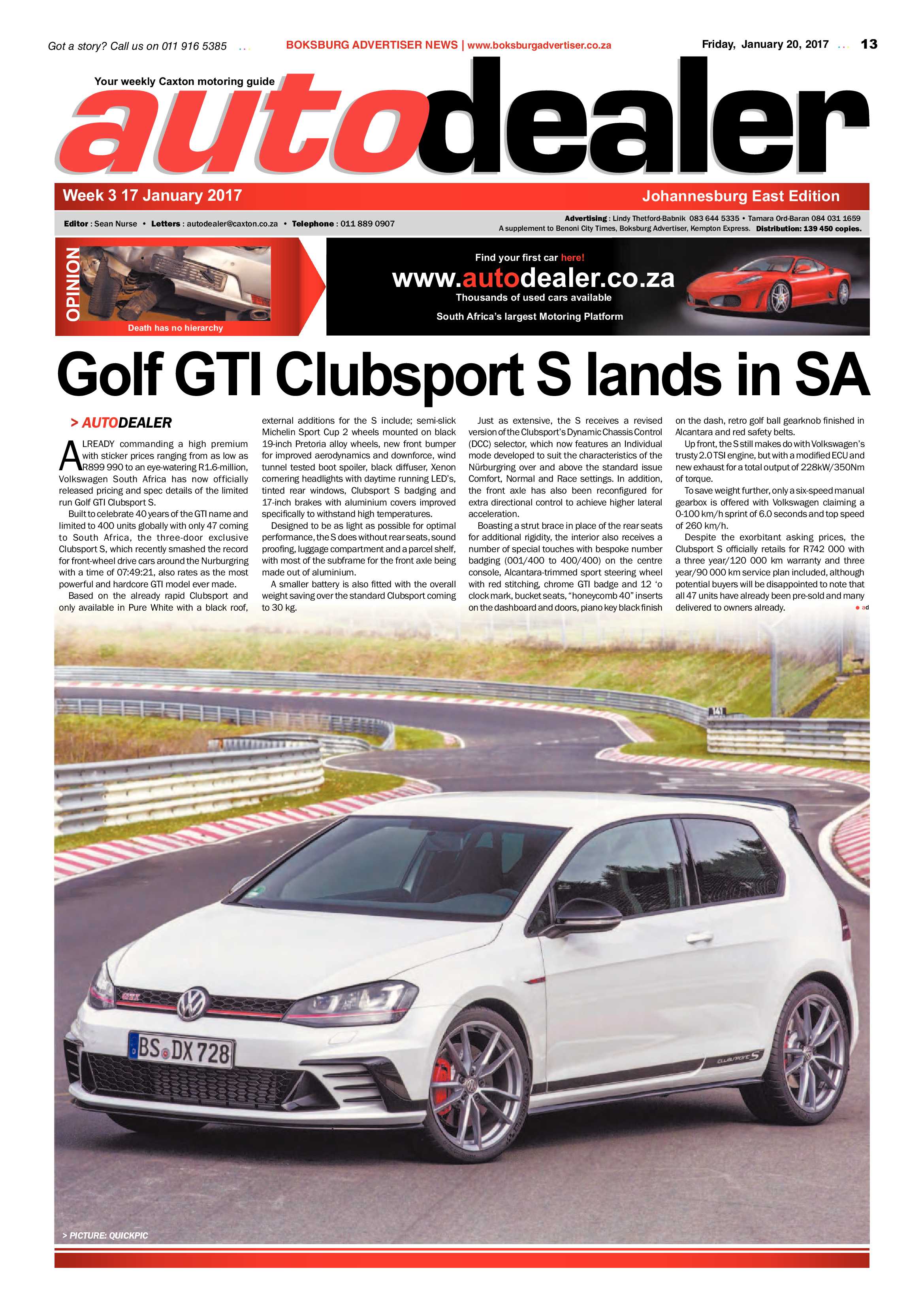 Boksburg Advertiser 17 January 2017 page 13