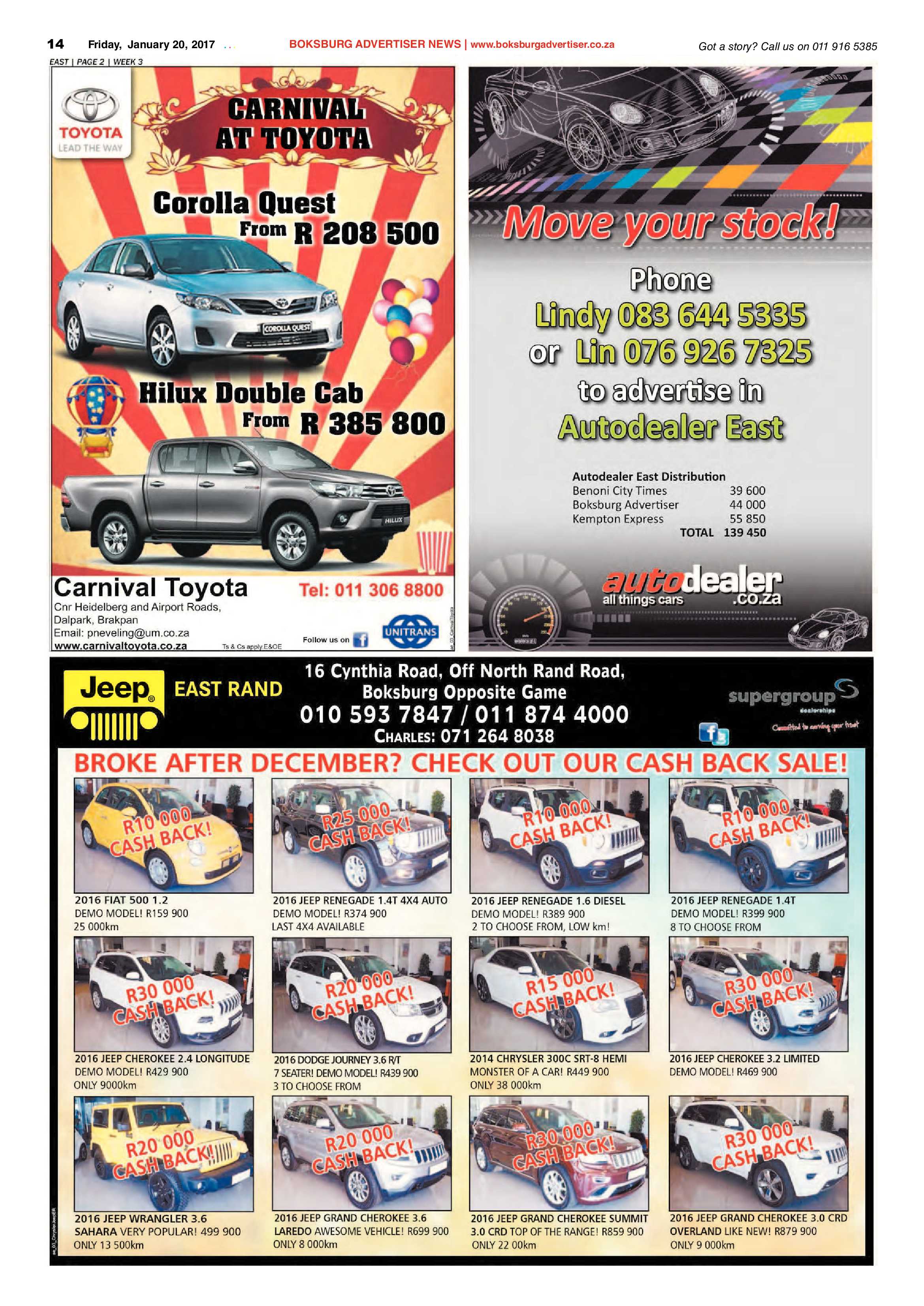 Boksburg Advertiser 17 January 2017 page 14