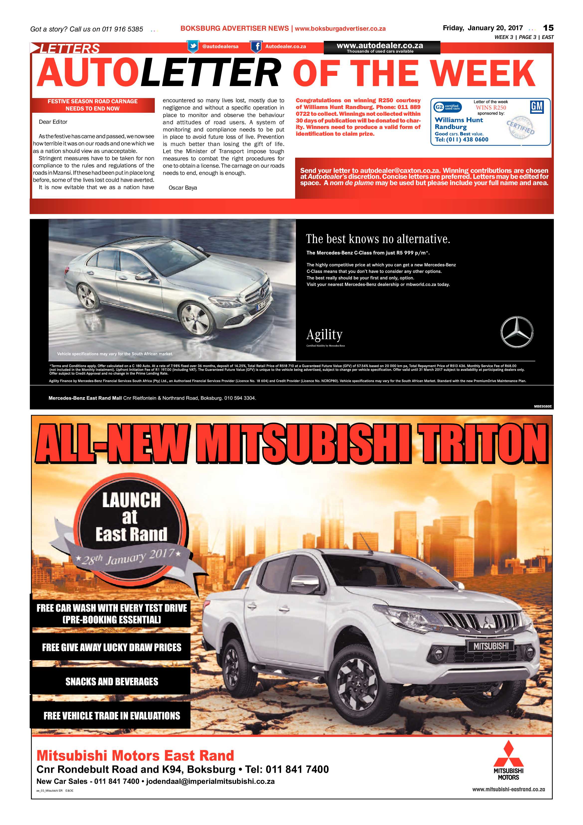 Boksburg Advertiser 17 January 2017 page 15