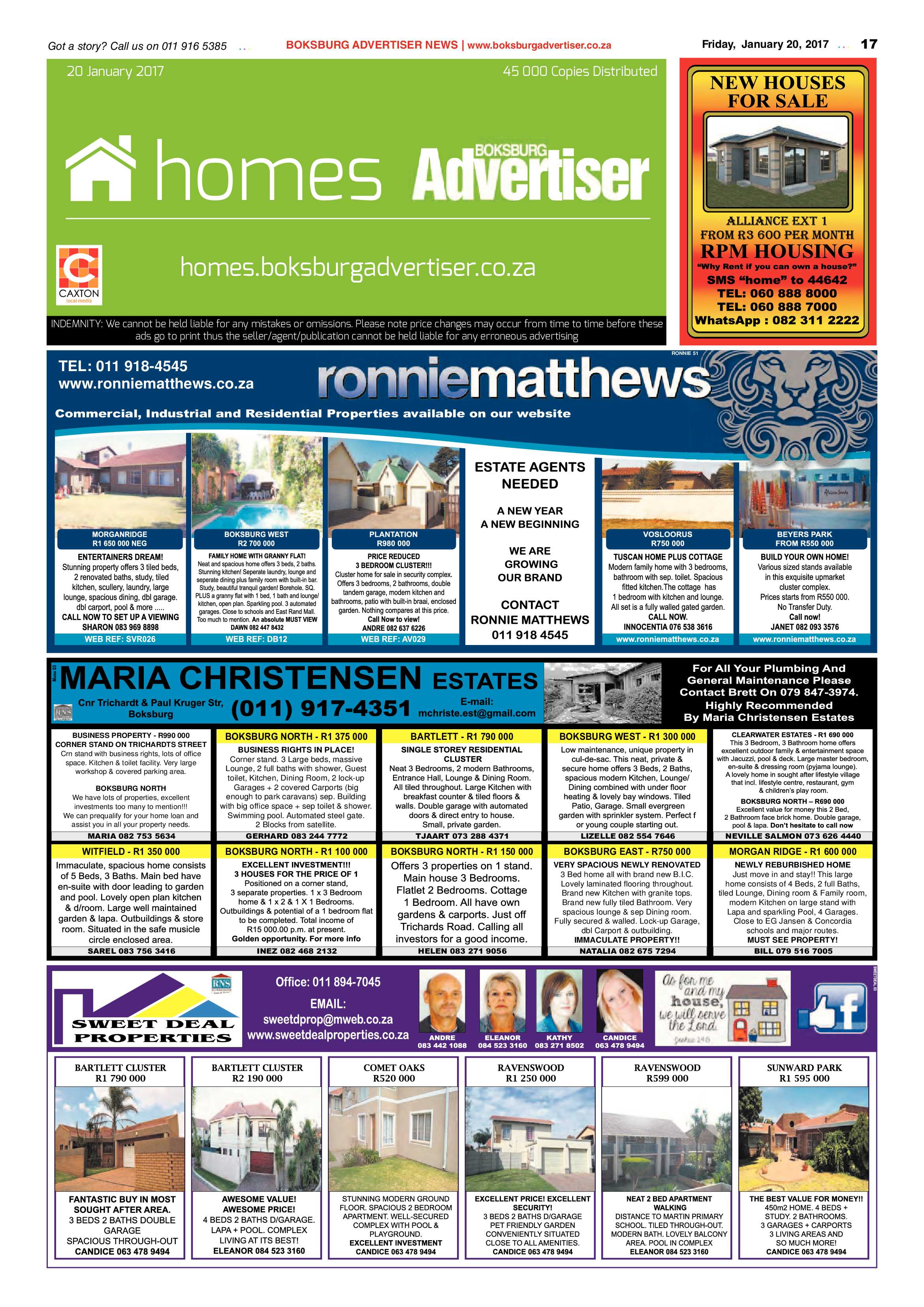 Boksburg Advertiser 17 January 2017 page 17