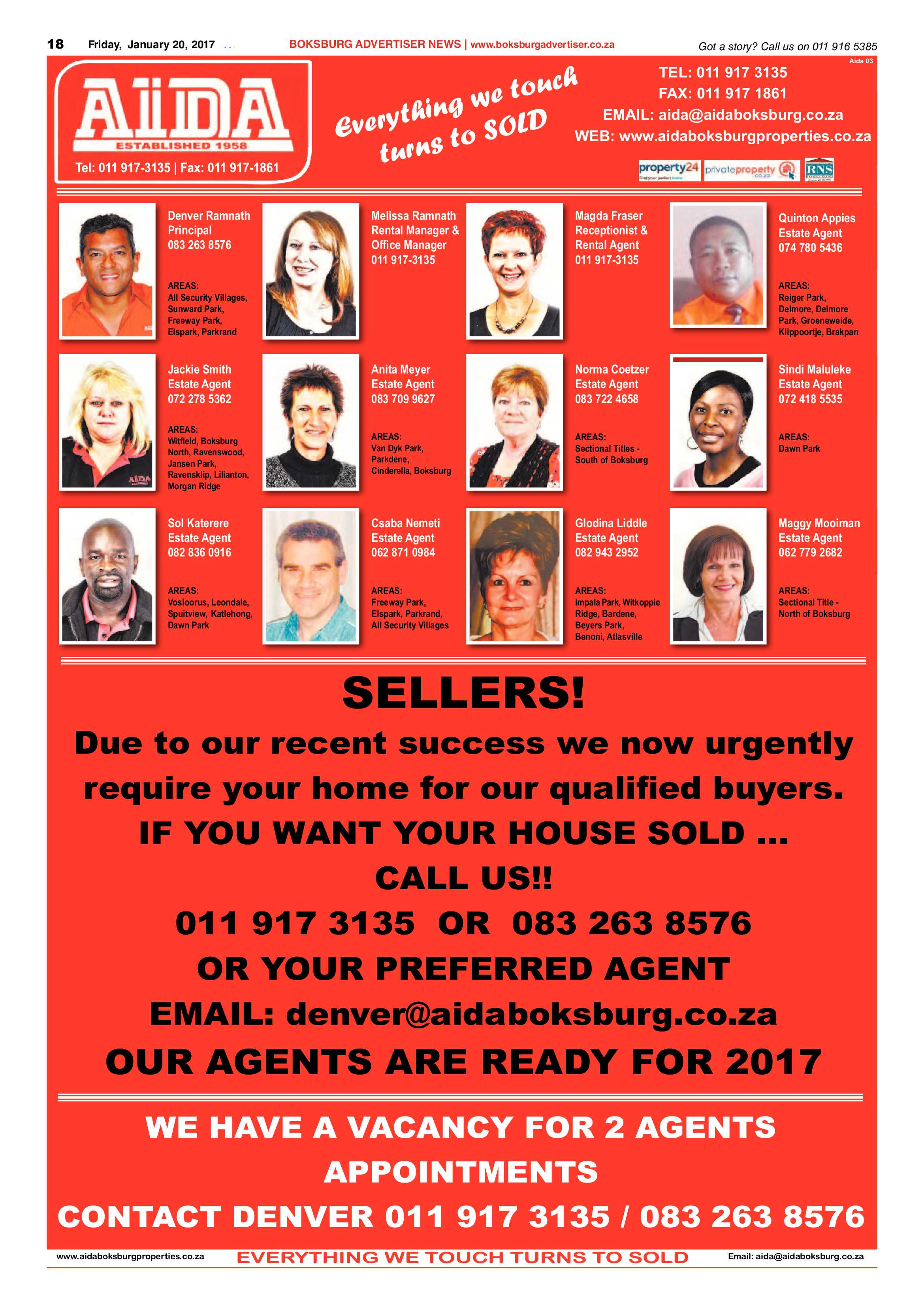 Boksburg Advertiser 17 January 2017 page 18
