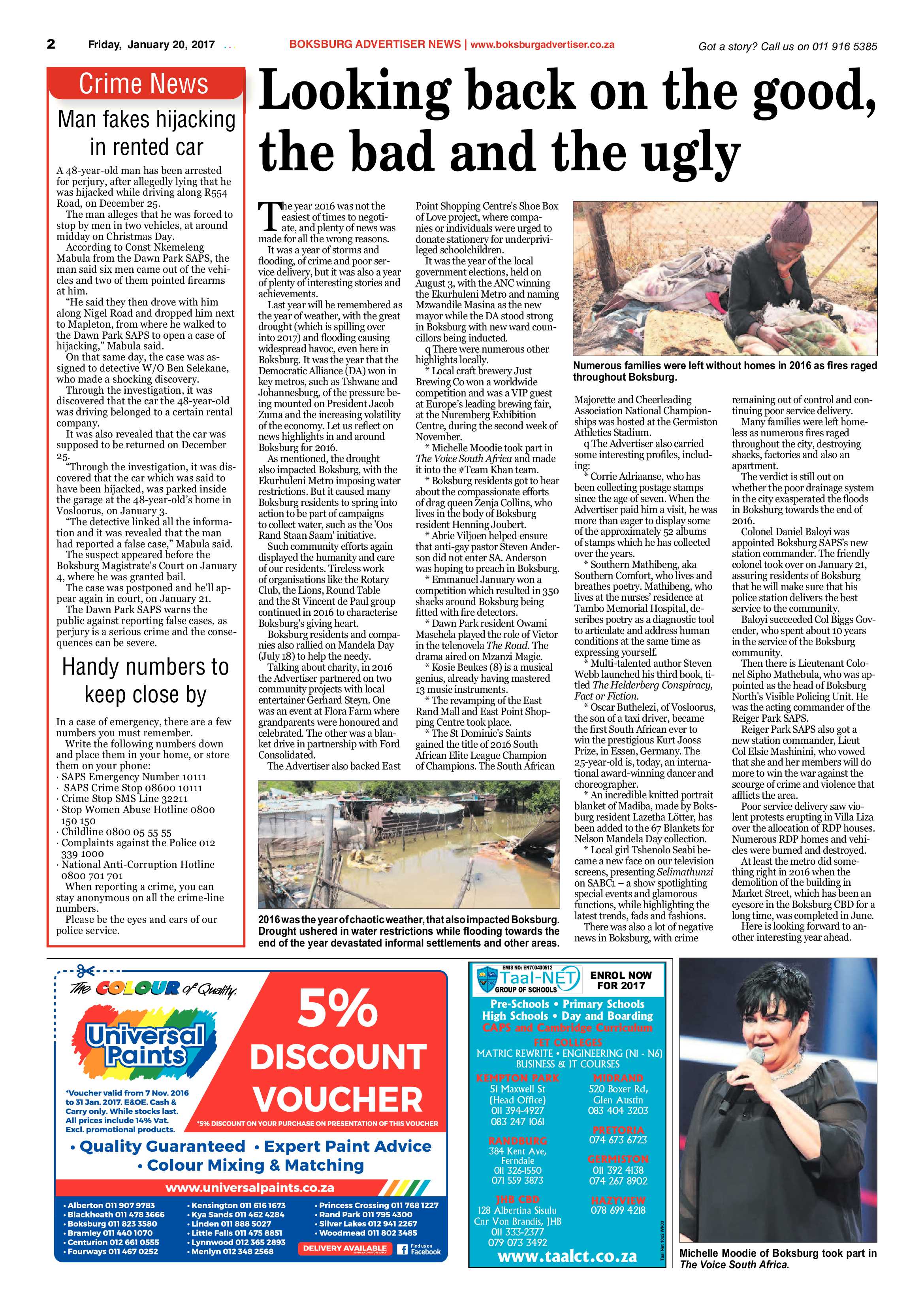 Boksburg Advertiser 17 January 2017 page 2