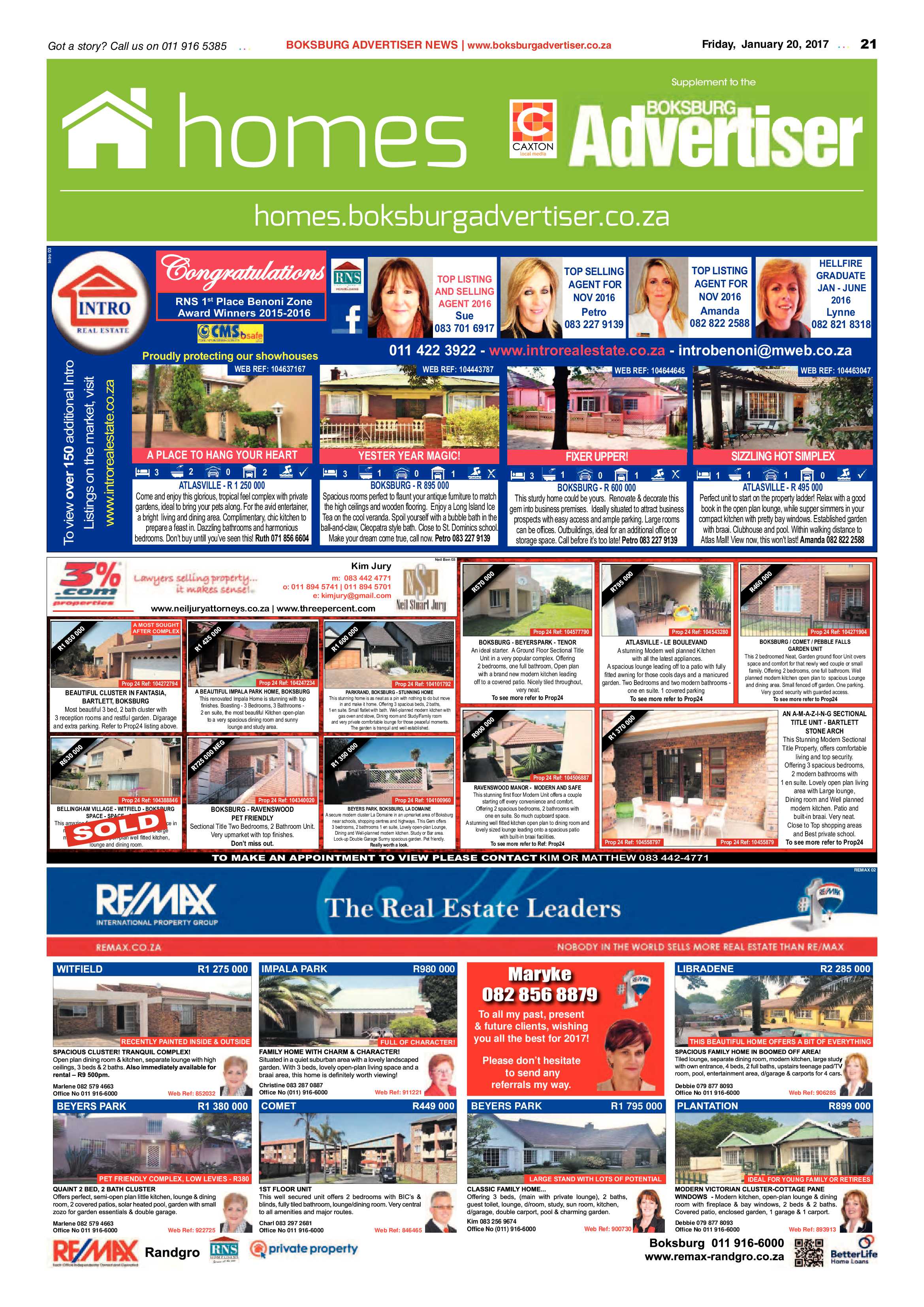 Boksburg Advertiser 17 January 2017 page 21