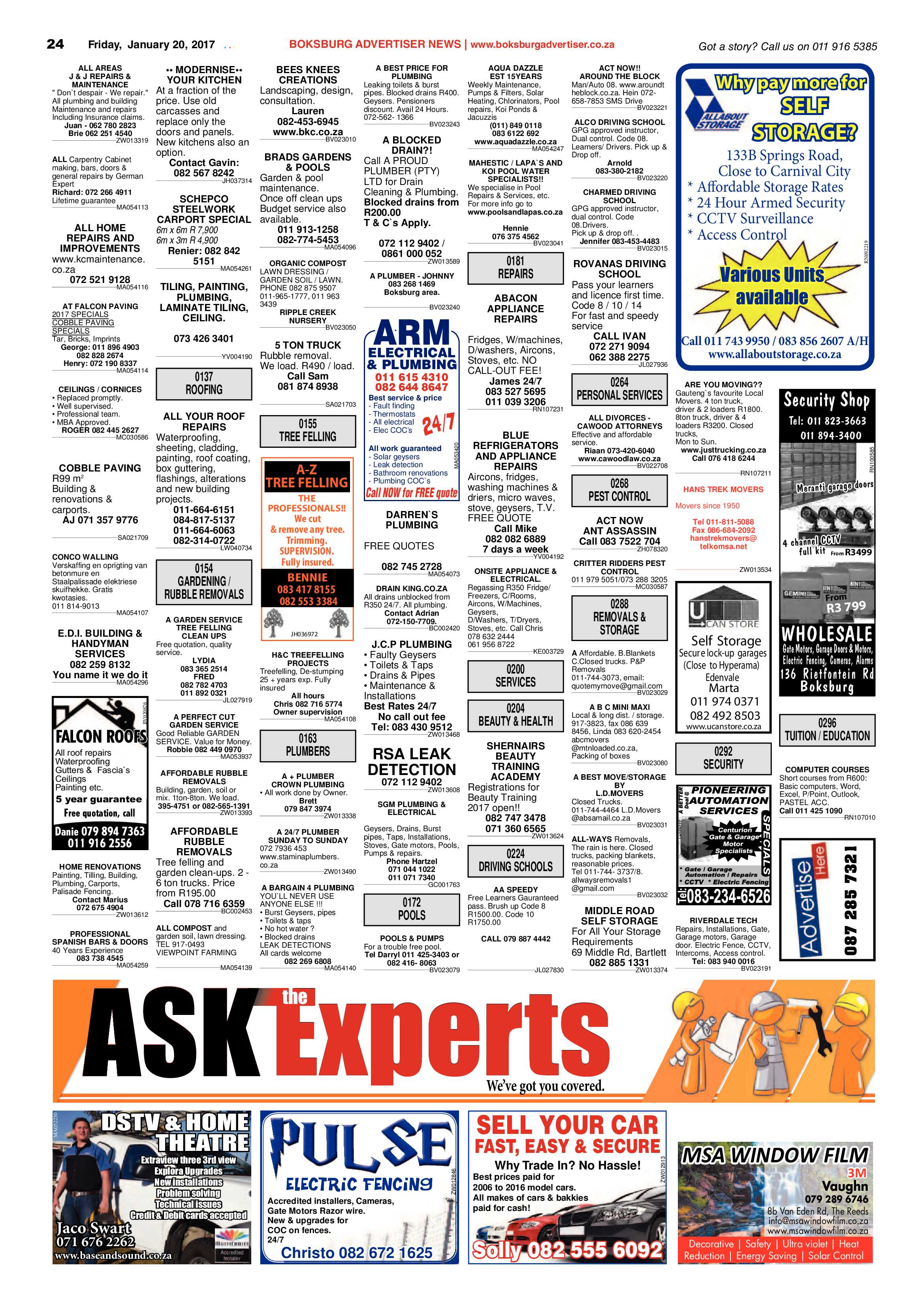 Boksburg Advertiser 17 January 2017 page 24
