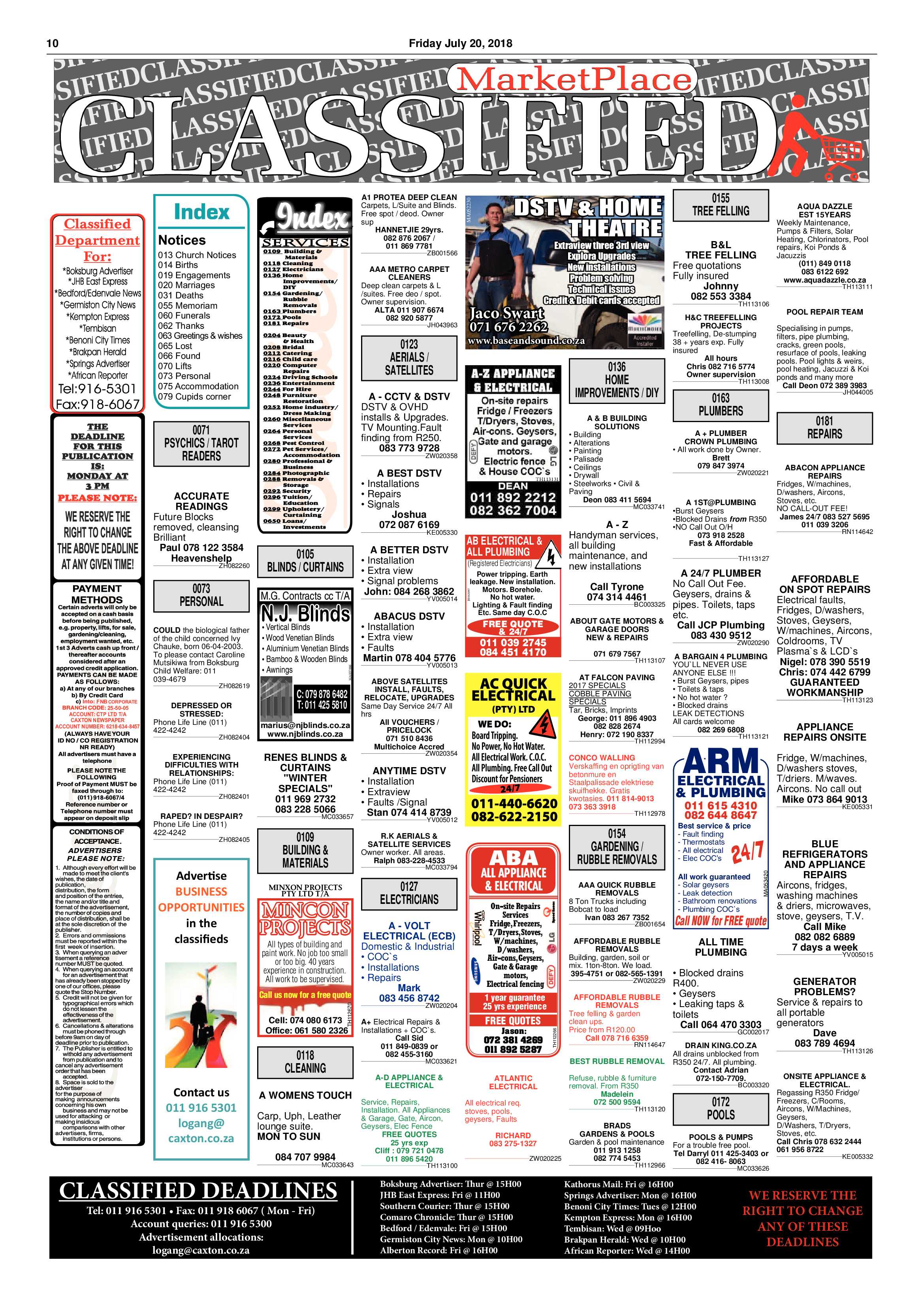 Boksburg Advertiser 17 July 2018 page 10