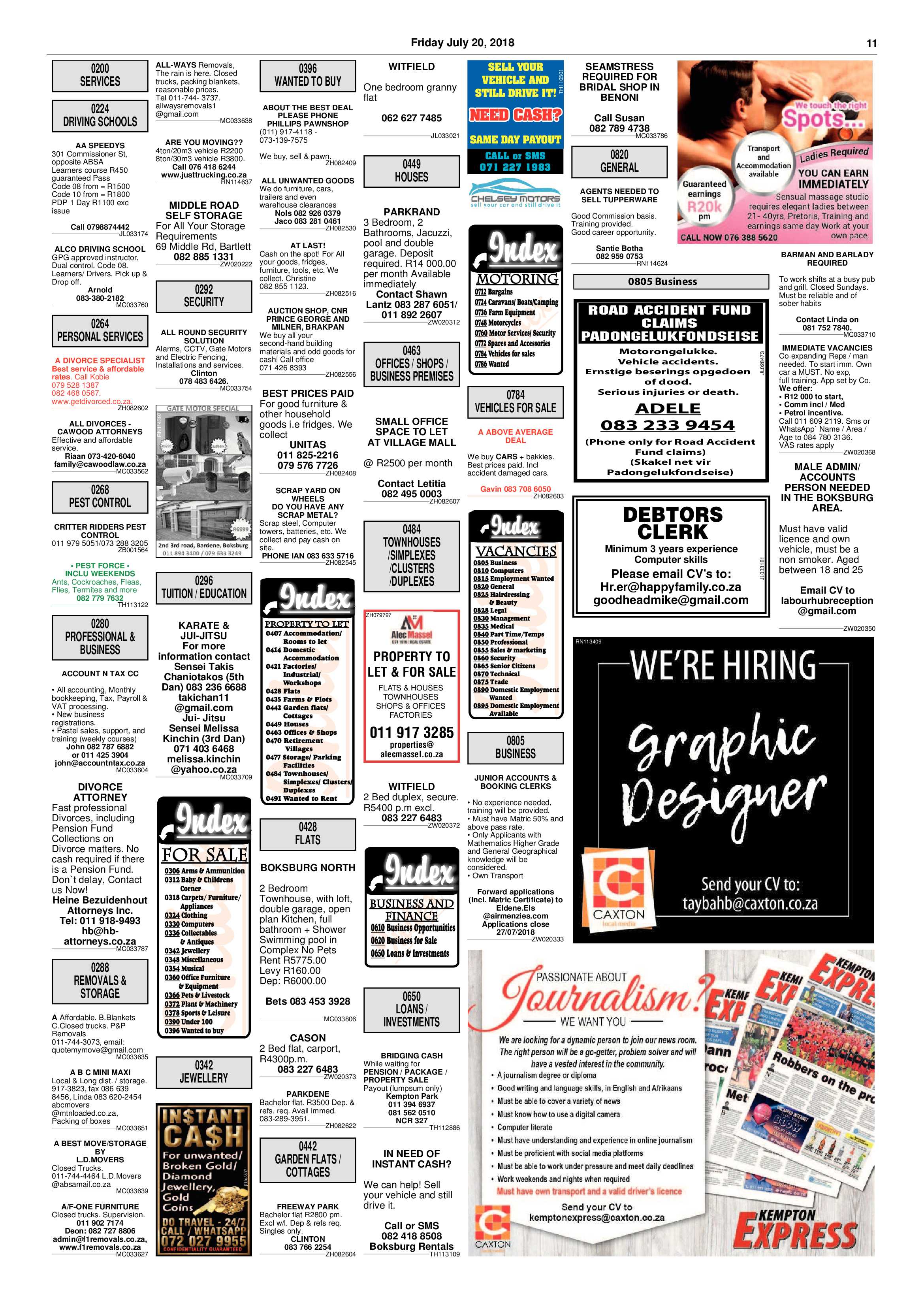 Boksburg Advertiser 17 July 2018 page 11