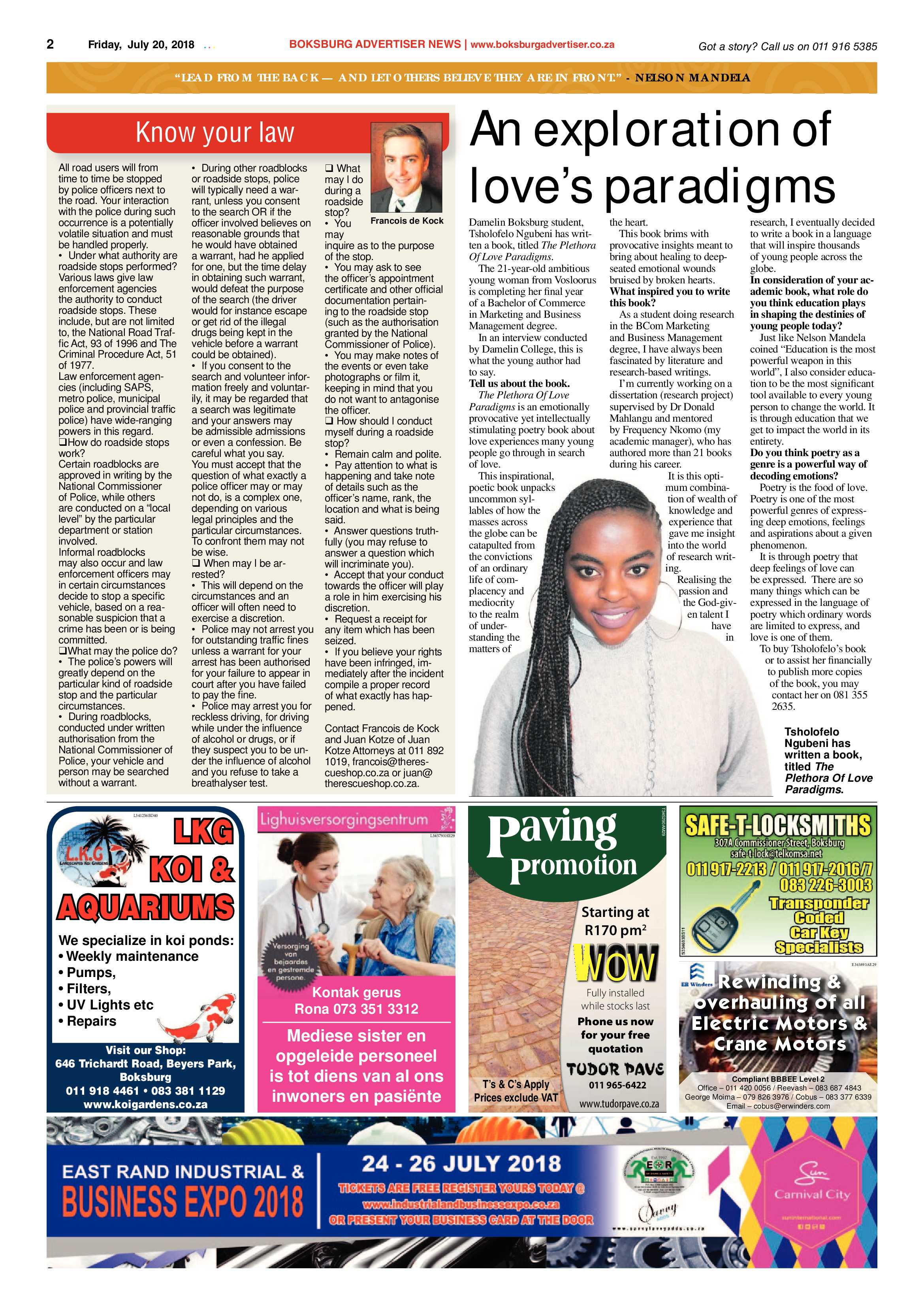 Boksburg Advertiser 17 July 2018 page 2