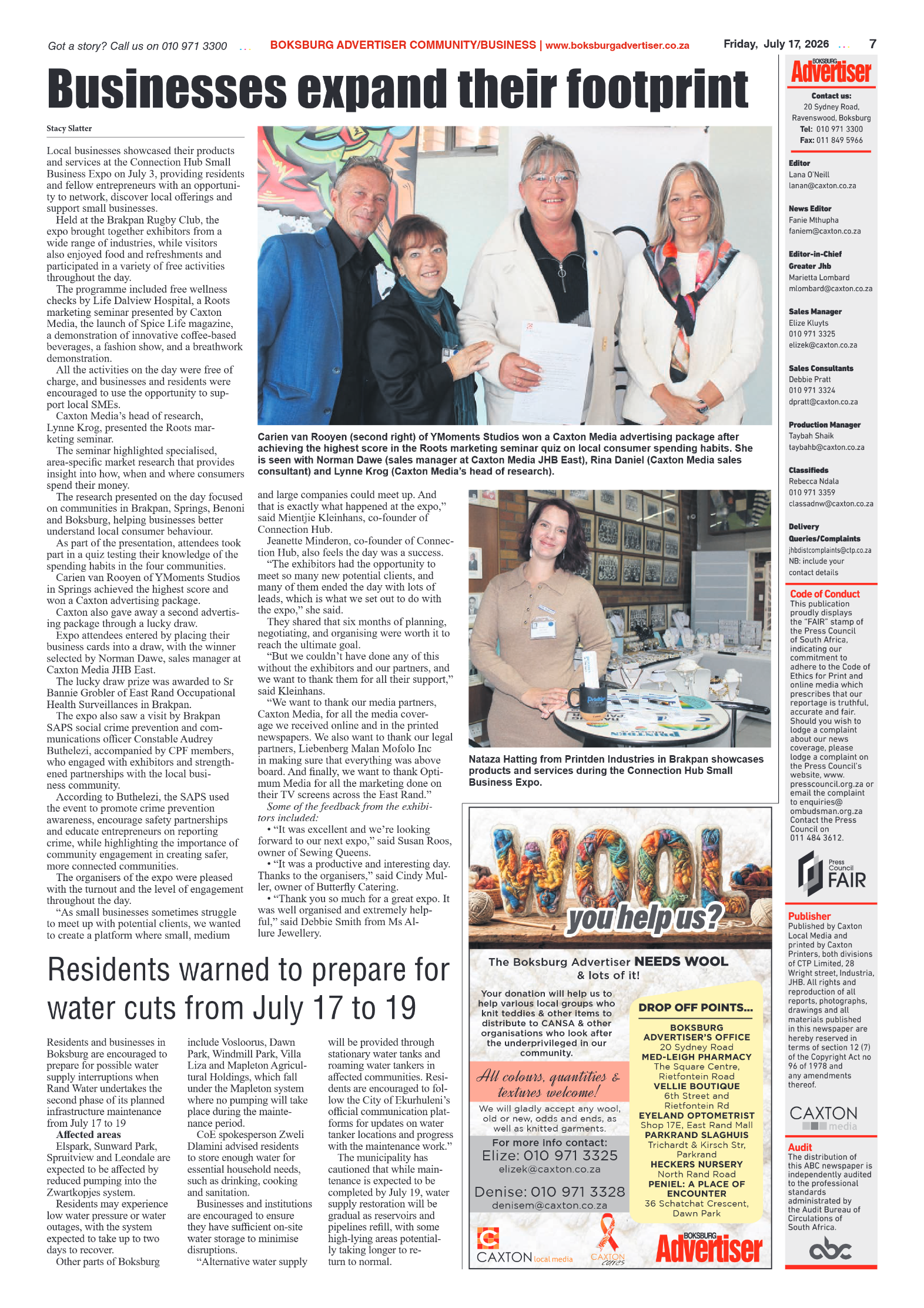 Boksburg Advertiser 17 July 2026 page 7