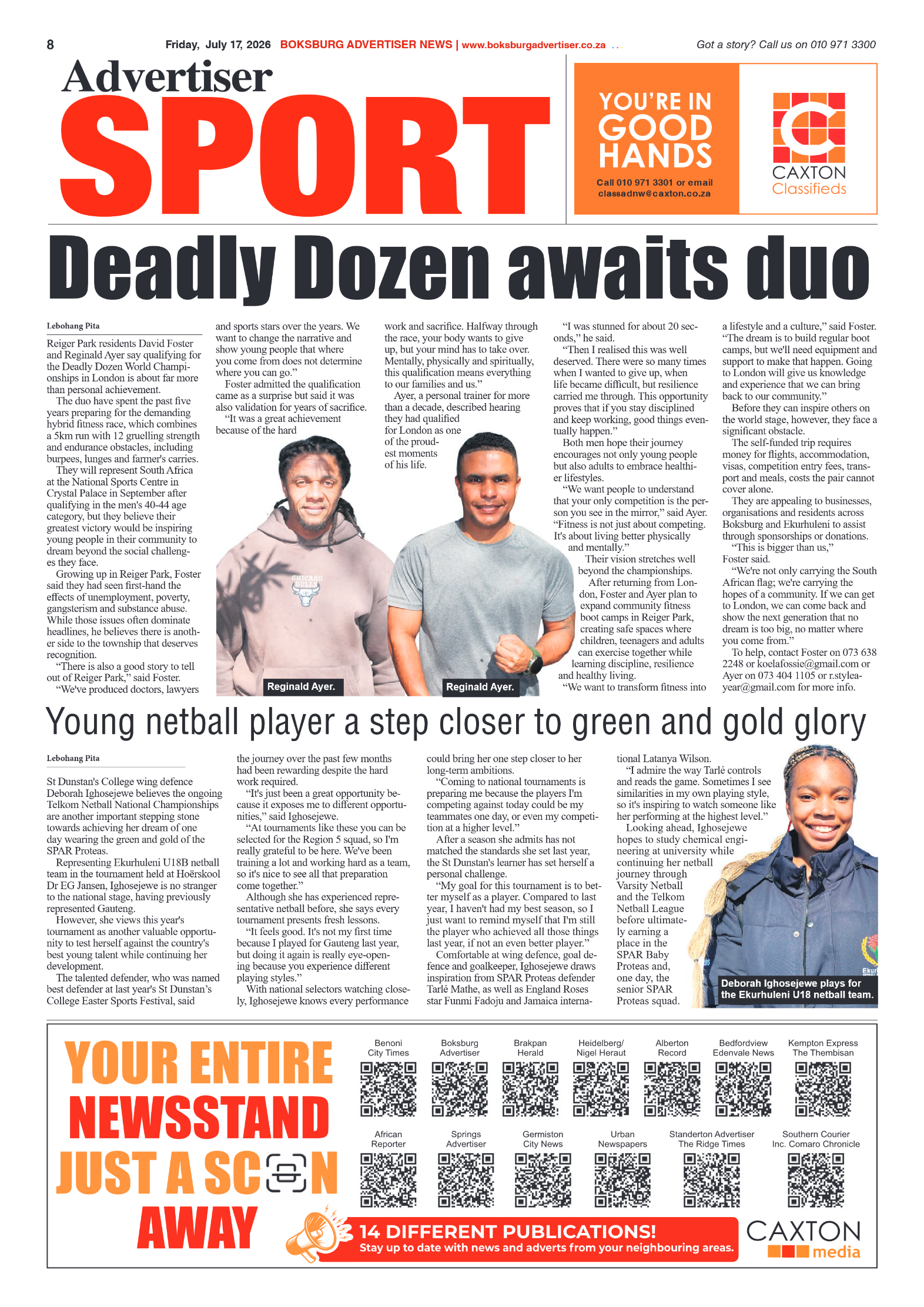 Boksburg Advertiser 17 July 2026 page 8