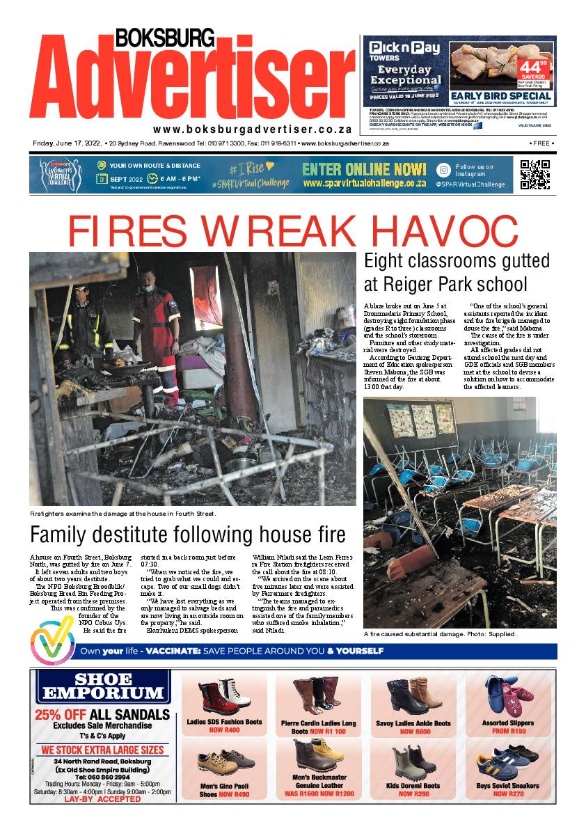 Boksburg Advertiser 17 June 2022 page 1