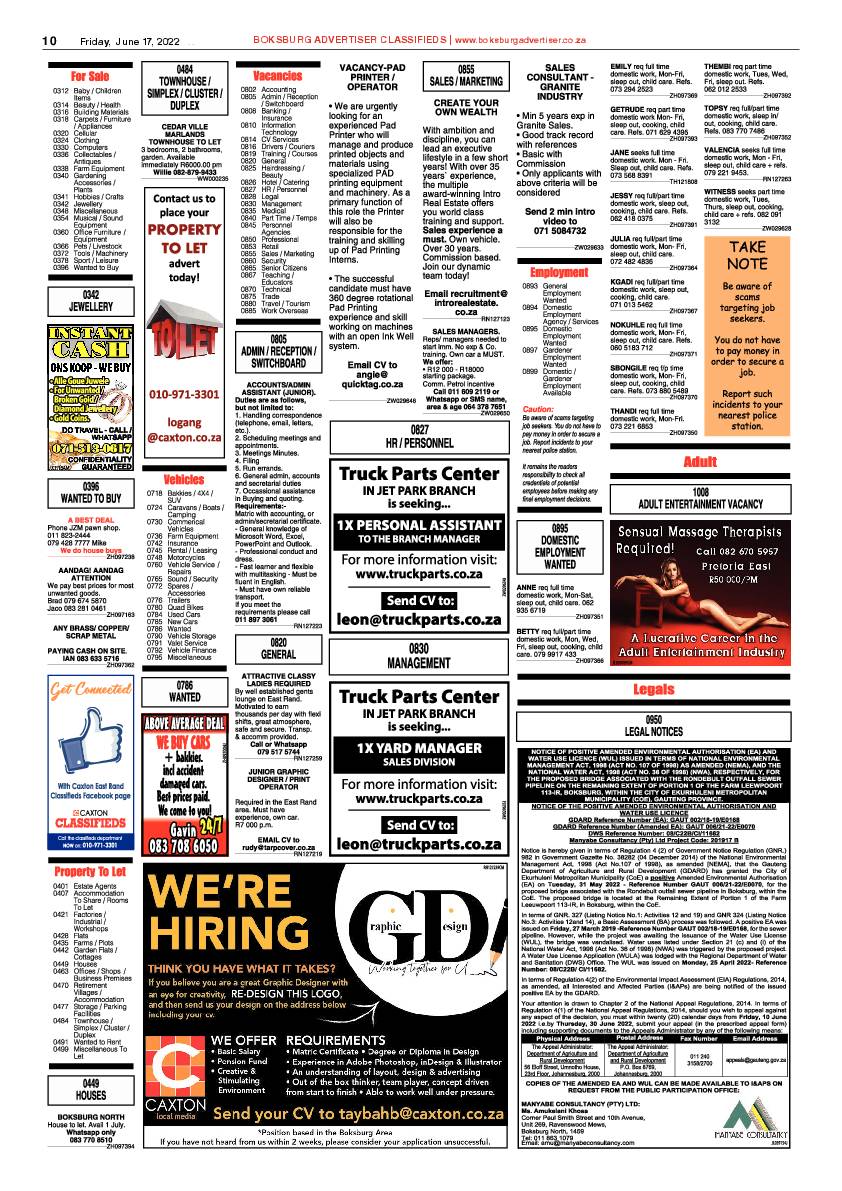 Boksburg Advertiser 17 June 2022 page 10