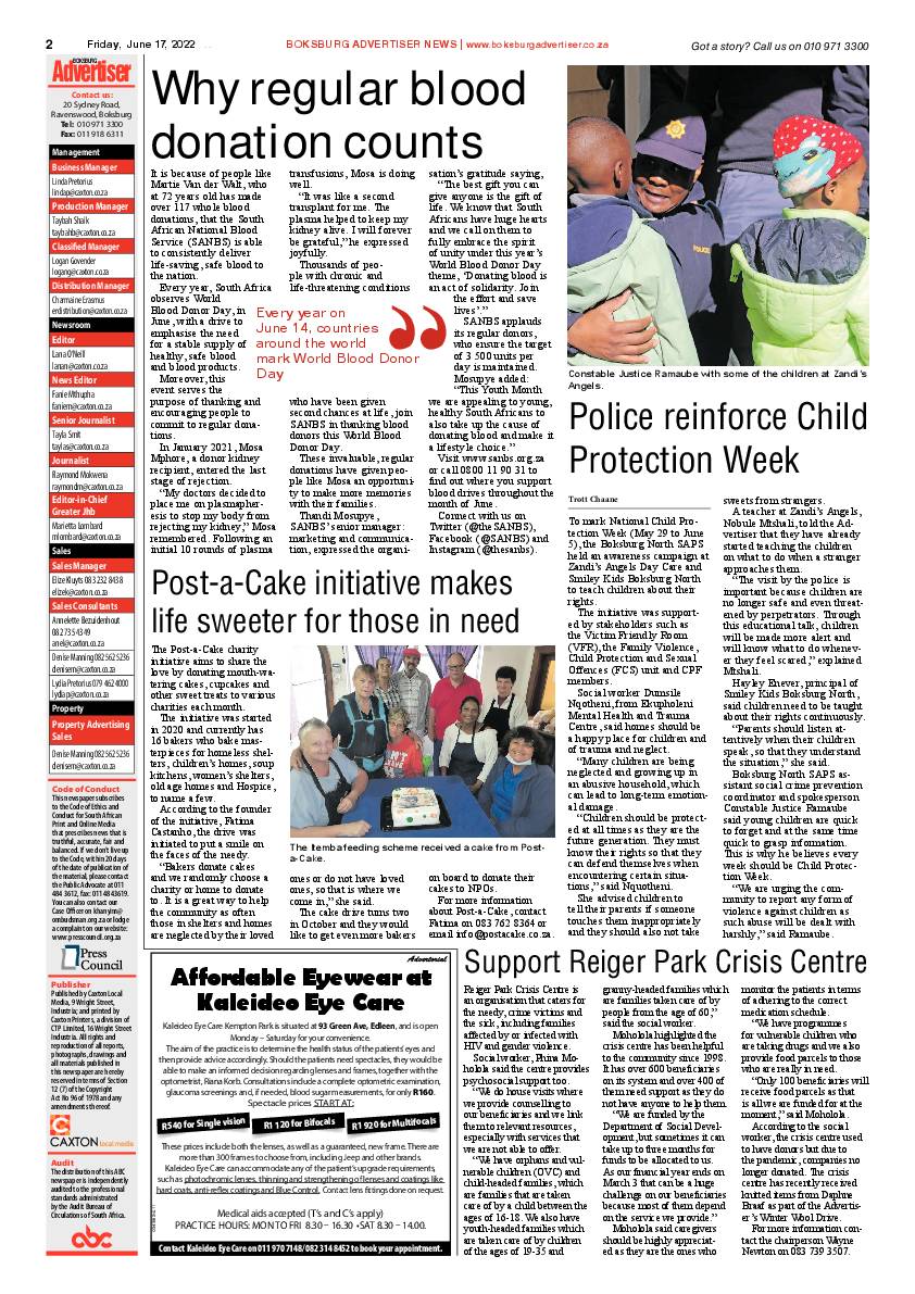 Boksburg Advertiser 17 June 2022 page 2
