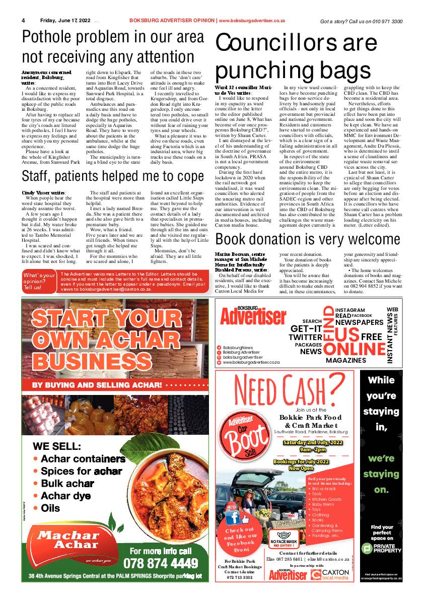 Boksburg Advertiser 17 June 2022 page 4