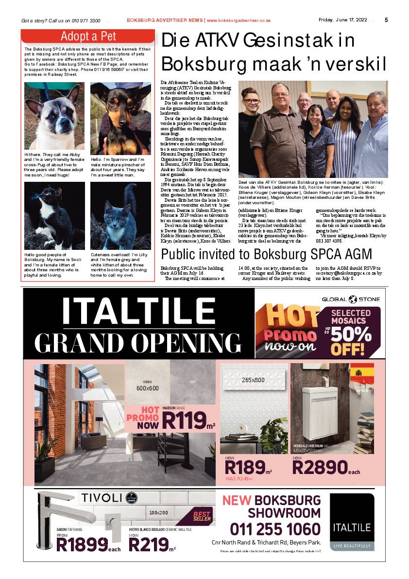 Boksburg Advertiser 17 June 2022 page 5