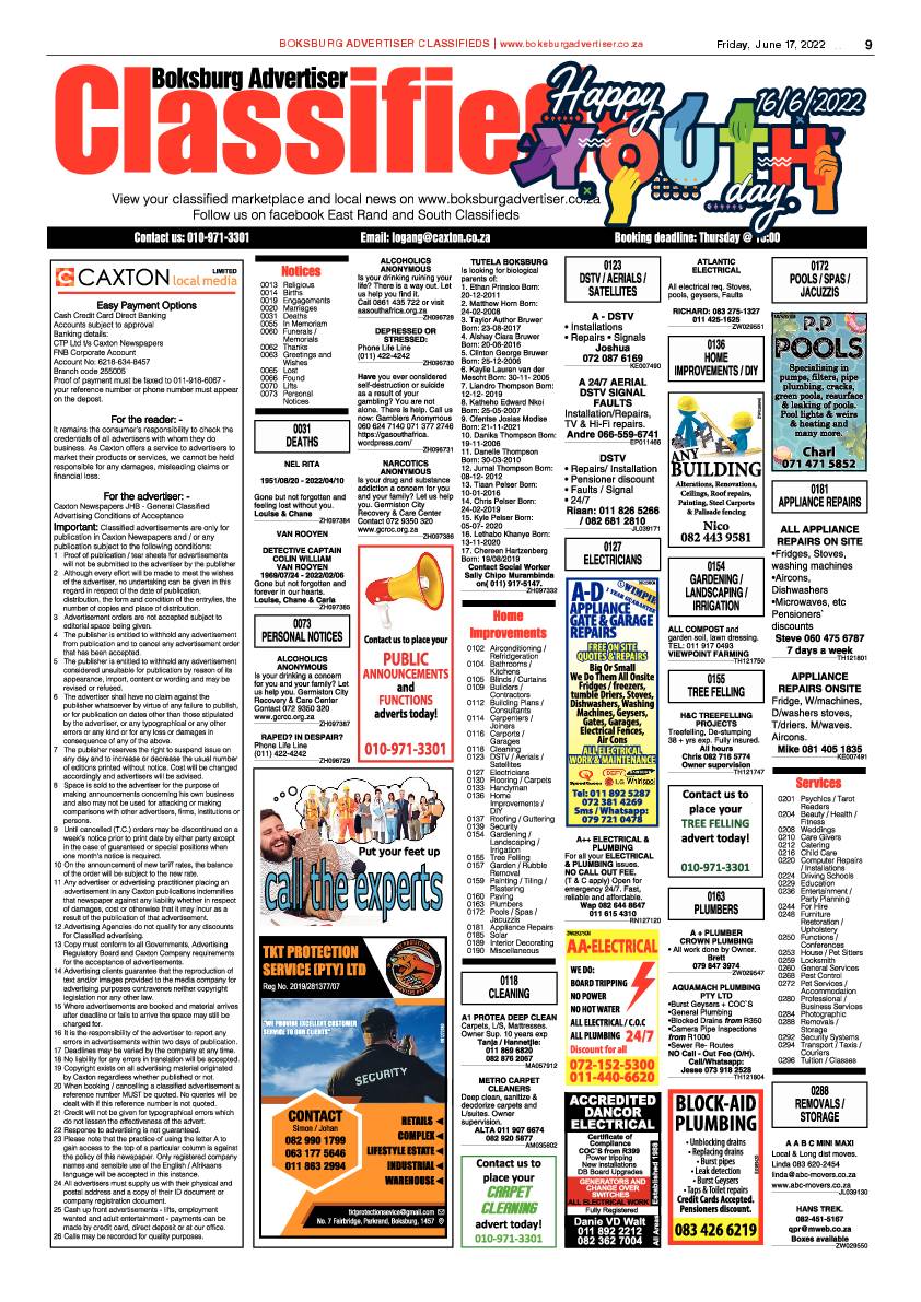 Boksburg Advertiser 17 June 2022 page 9