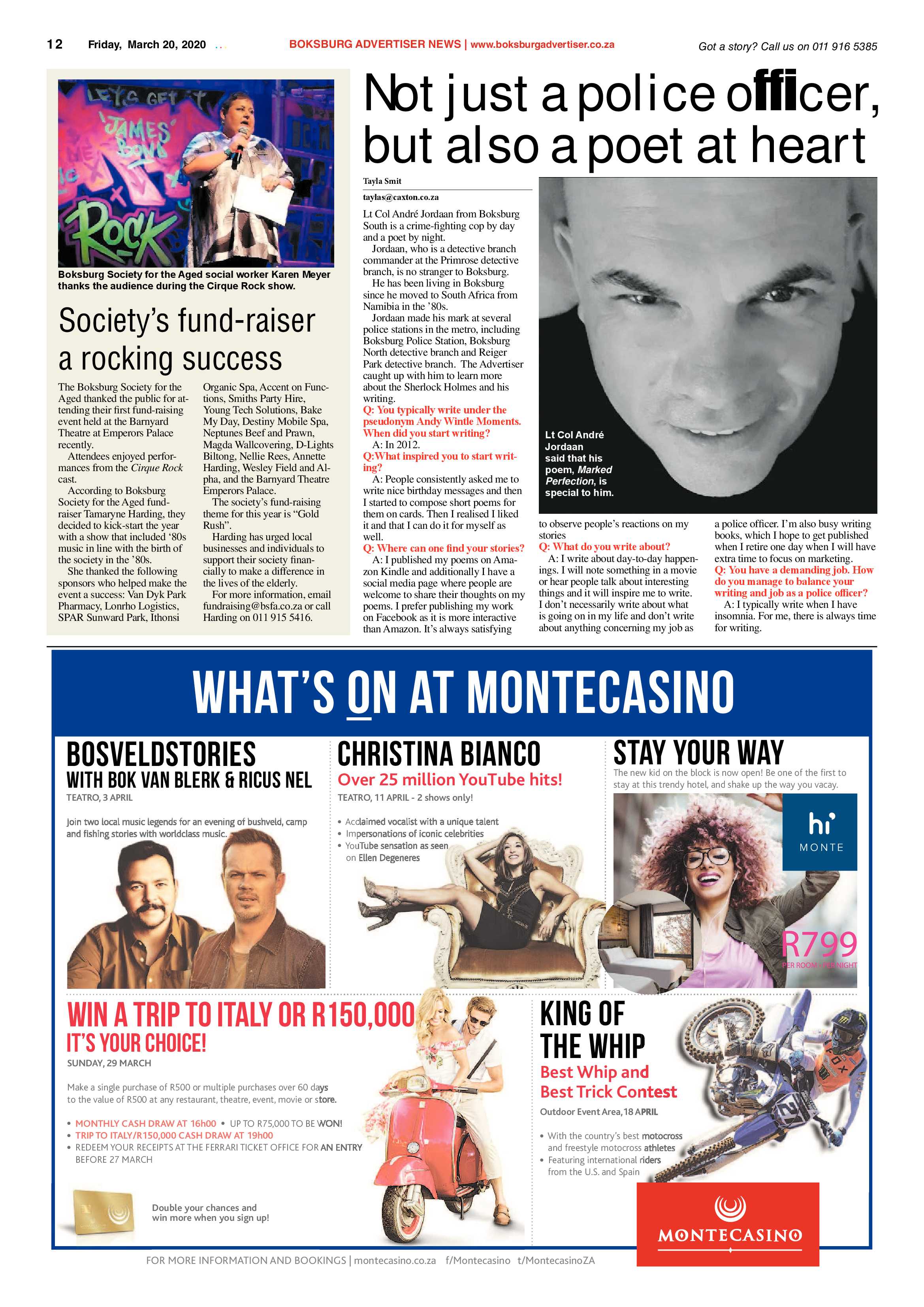 Boksburg Advertiser 17 March 2020 page 12