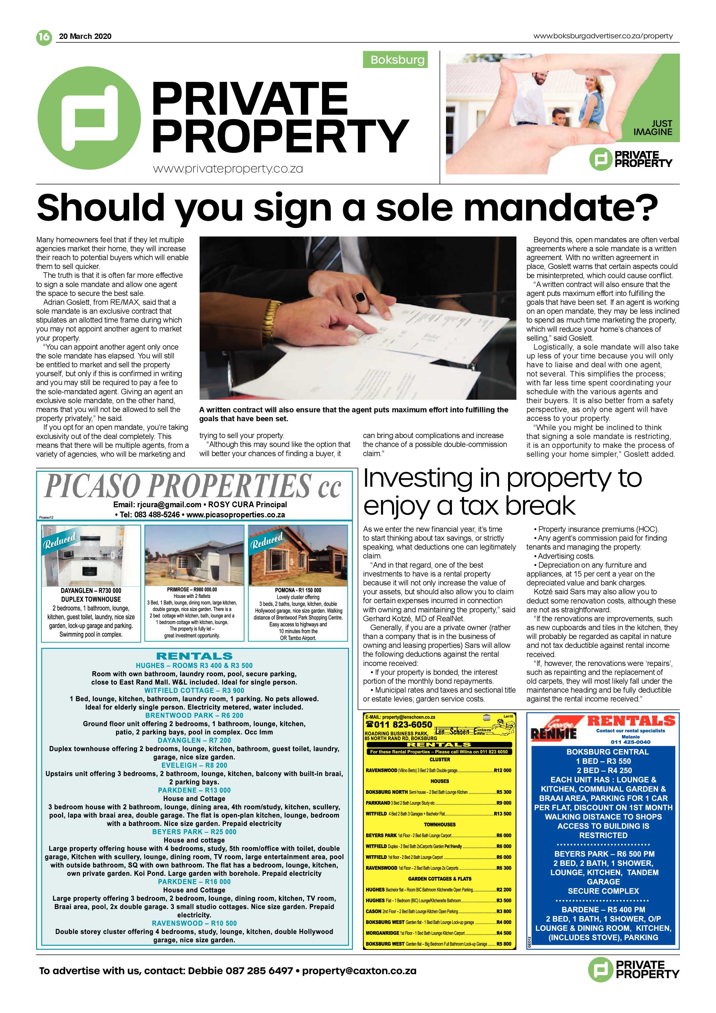 Boksburg Advertiser 17 March 2020 page 16
