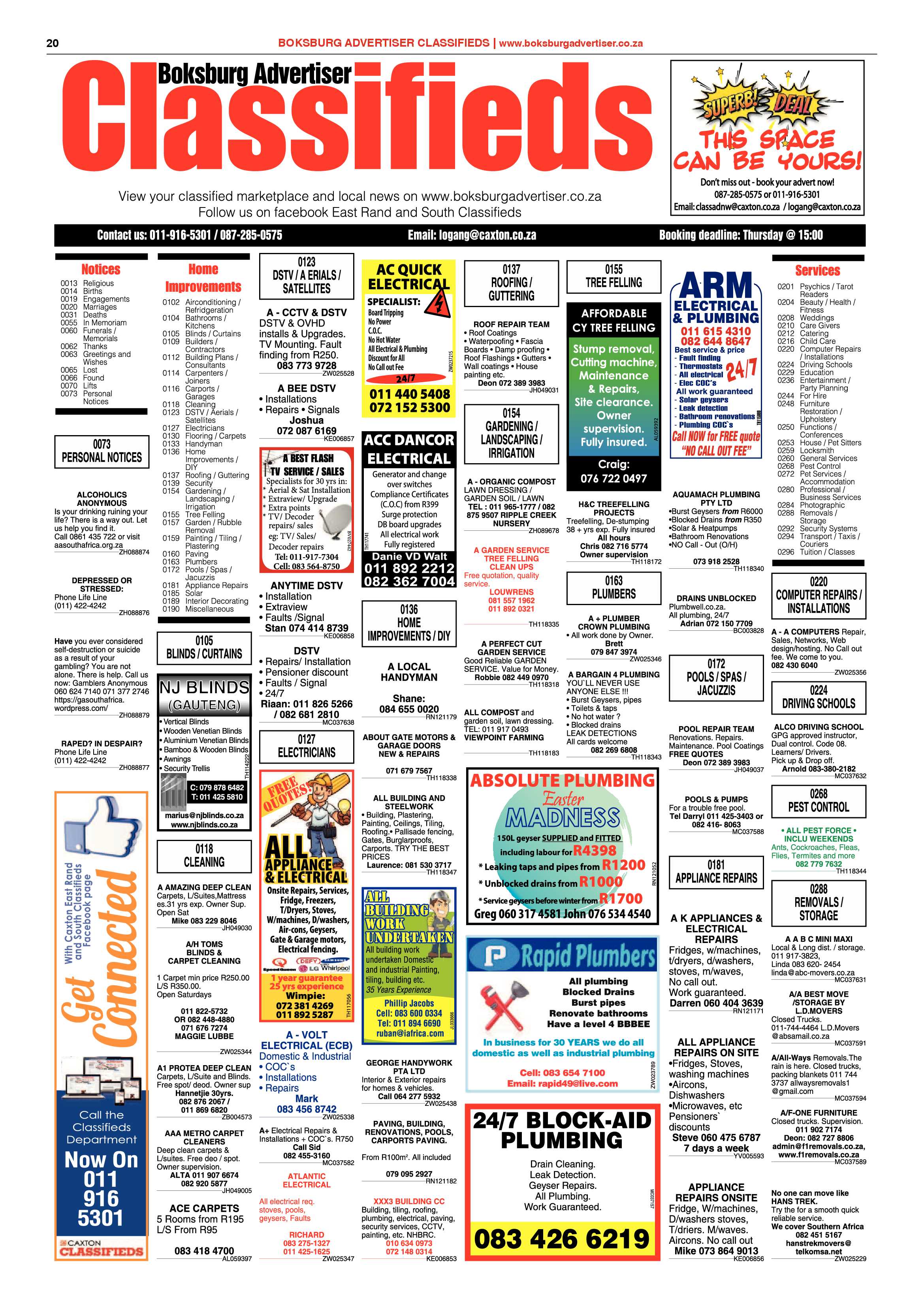 Boksburg Advertiser 17 March 2020 page 20