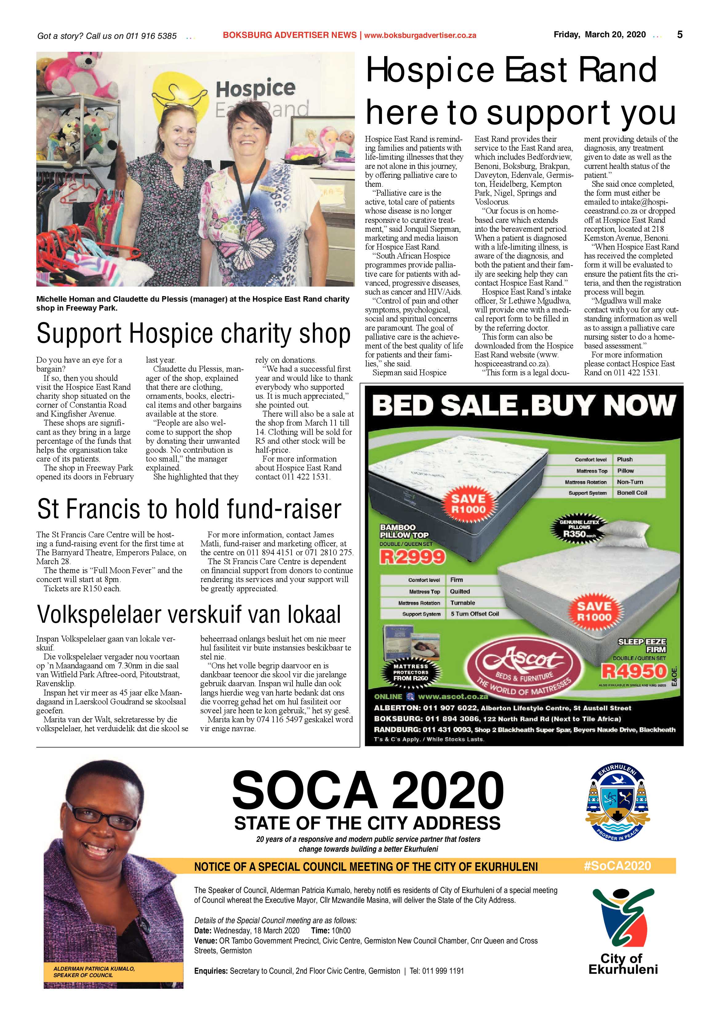 Boksburg Advertiser 17 March 2020 page 5