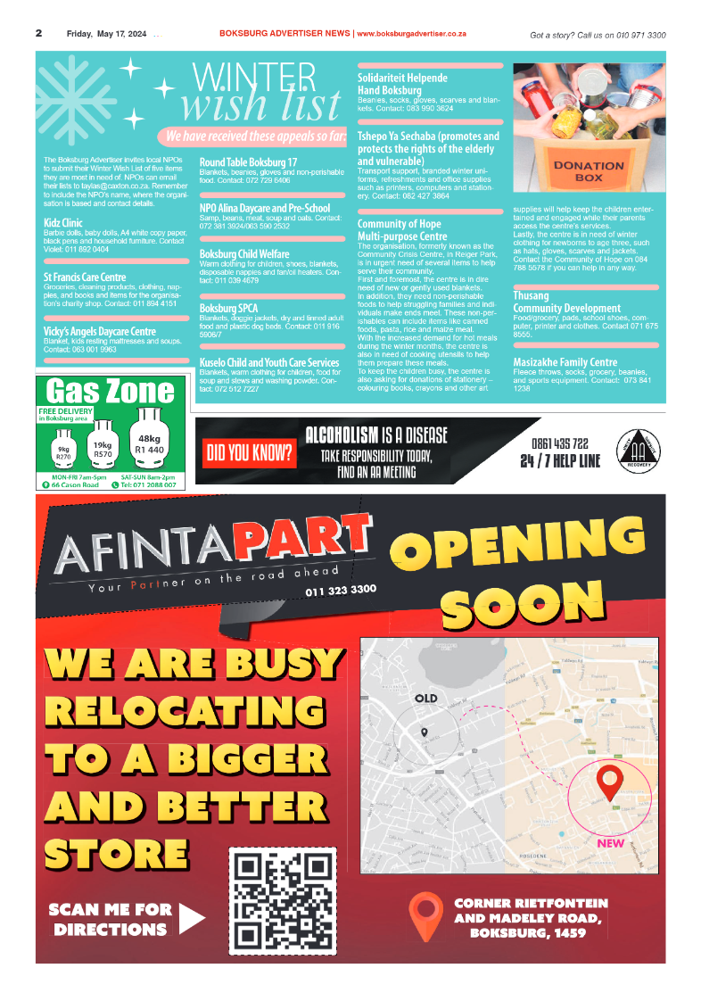 Boksburg Advertiser 17 May 2024 page 2