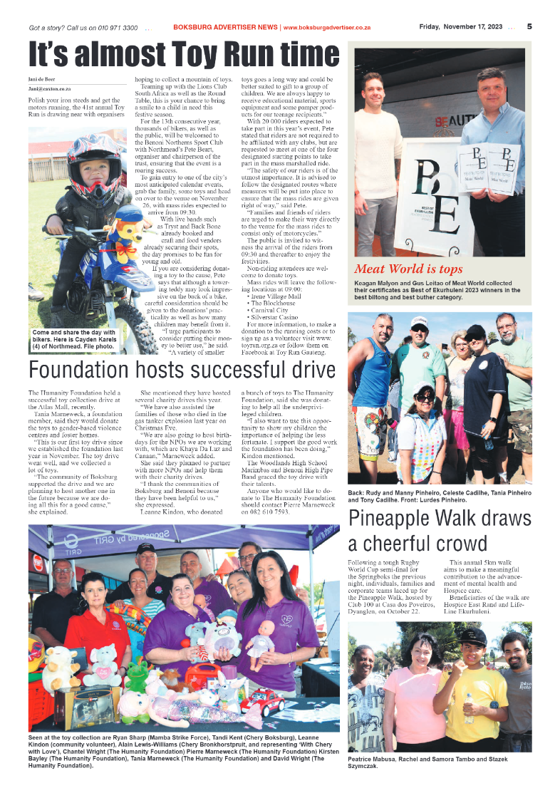 Boksburg Advertiser 17 November 2023 page 5