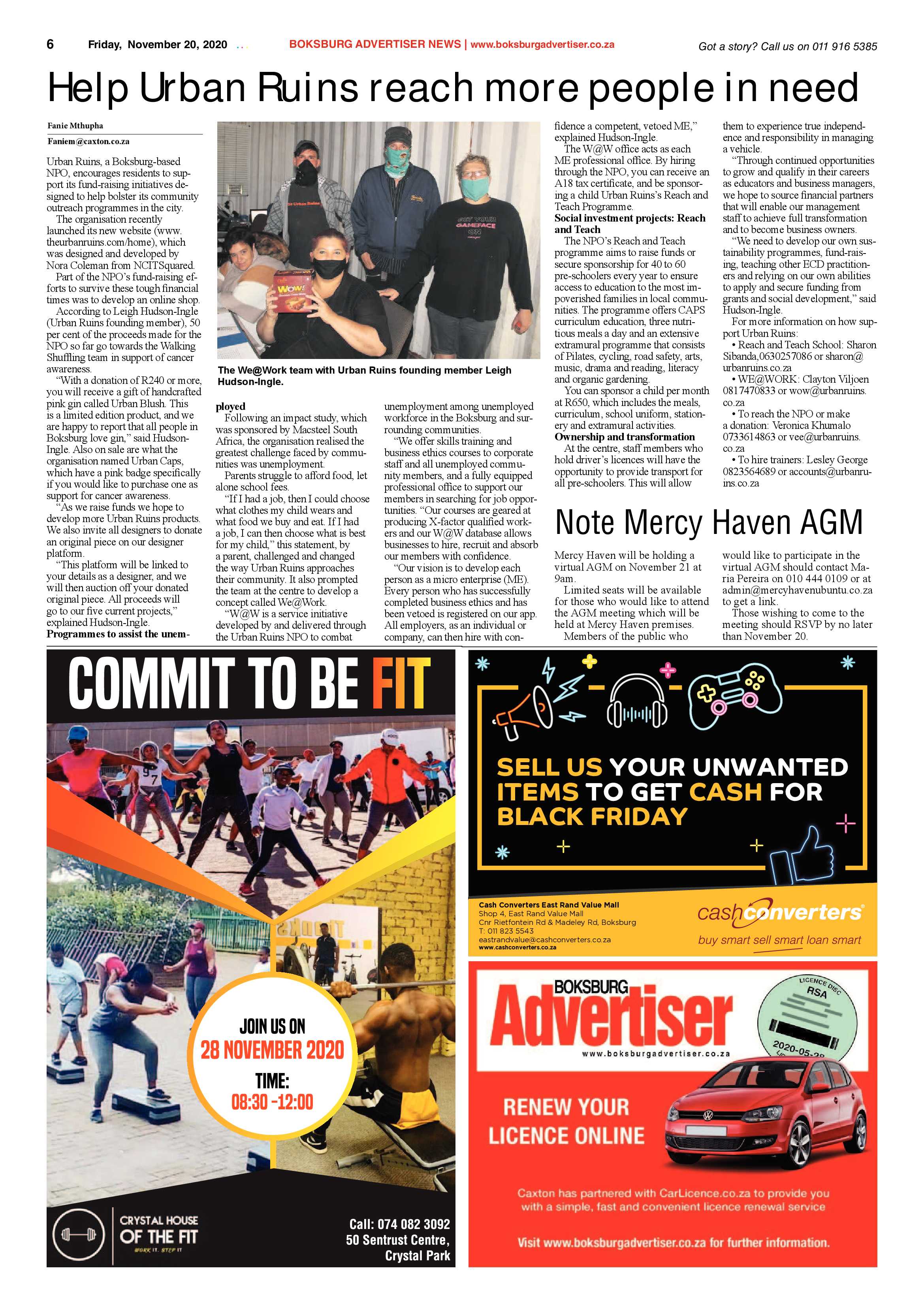 Boksburg Advertiser 17 November  2020 page 6