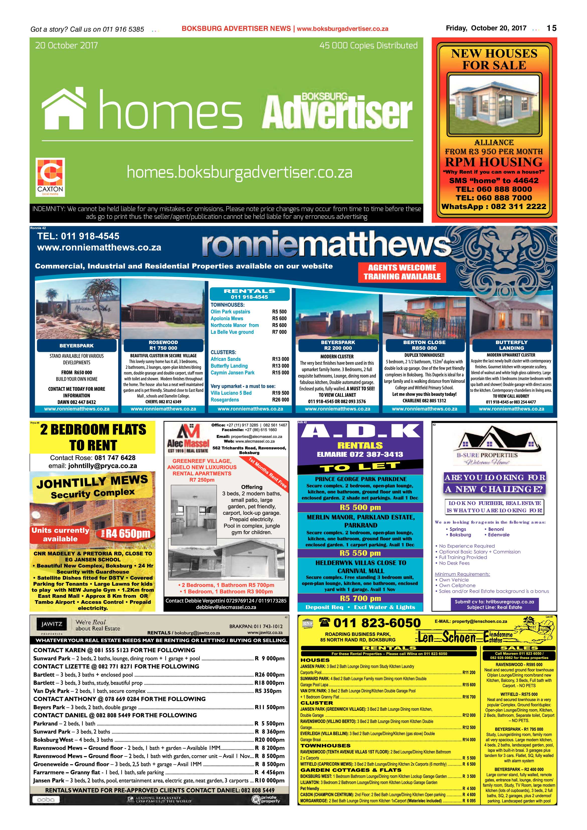 Boksburg Advertiser 17 October 2017 page 15